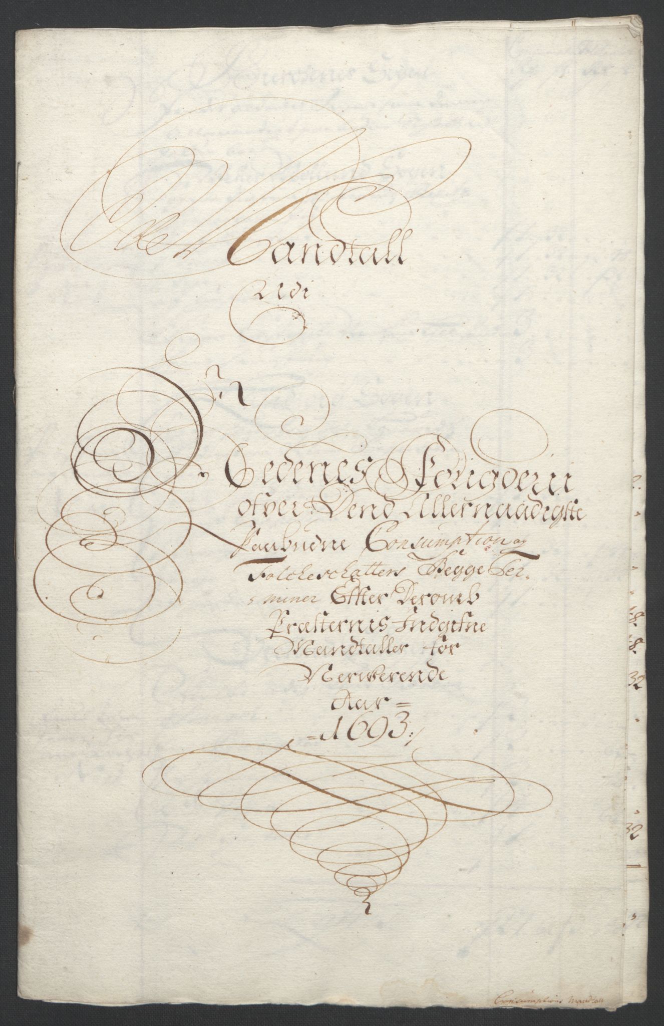 Rentekammeret inntil 1814, Reviderte regnskaper, Fogderegnskap, AV/RA-EA-4092/R39/L2312: Fogderegnskap Nedenes, 1693-1695, p. 41