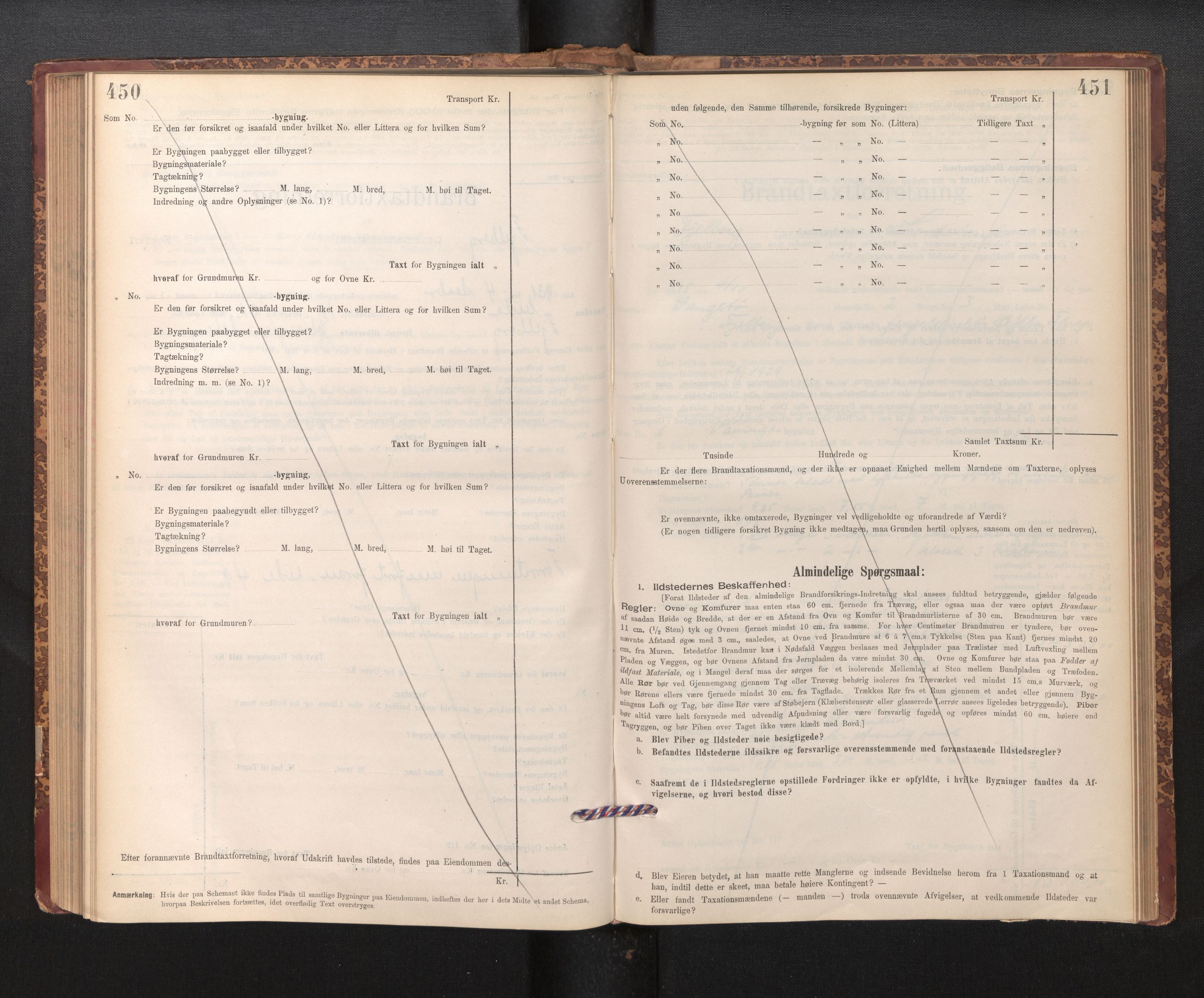 Lensmannen i Fjelberg, SAB/A-32101/0012/L0007: Branntakstprotokoll, skjematakst, 1895-1949, p. 450-451