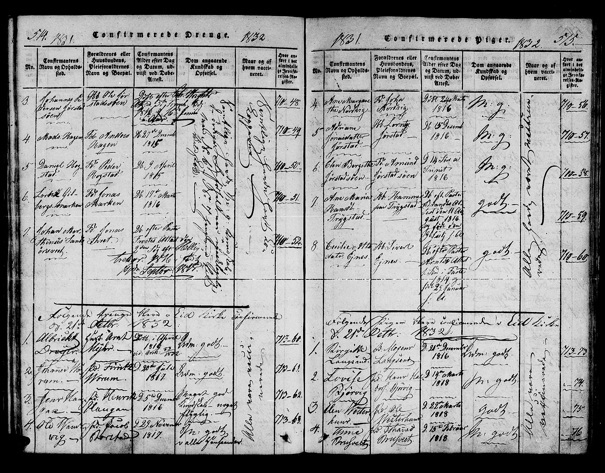 Ministerialprotokoller, klokkerbøker og fødselsregistre - Nord-Trøndelag, SAT/A-1458/722/L0217: Parish register (official) no. 722A04, 1817-1842, p. 514-515