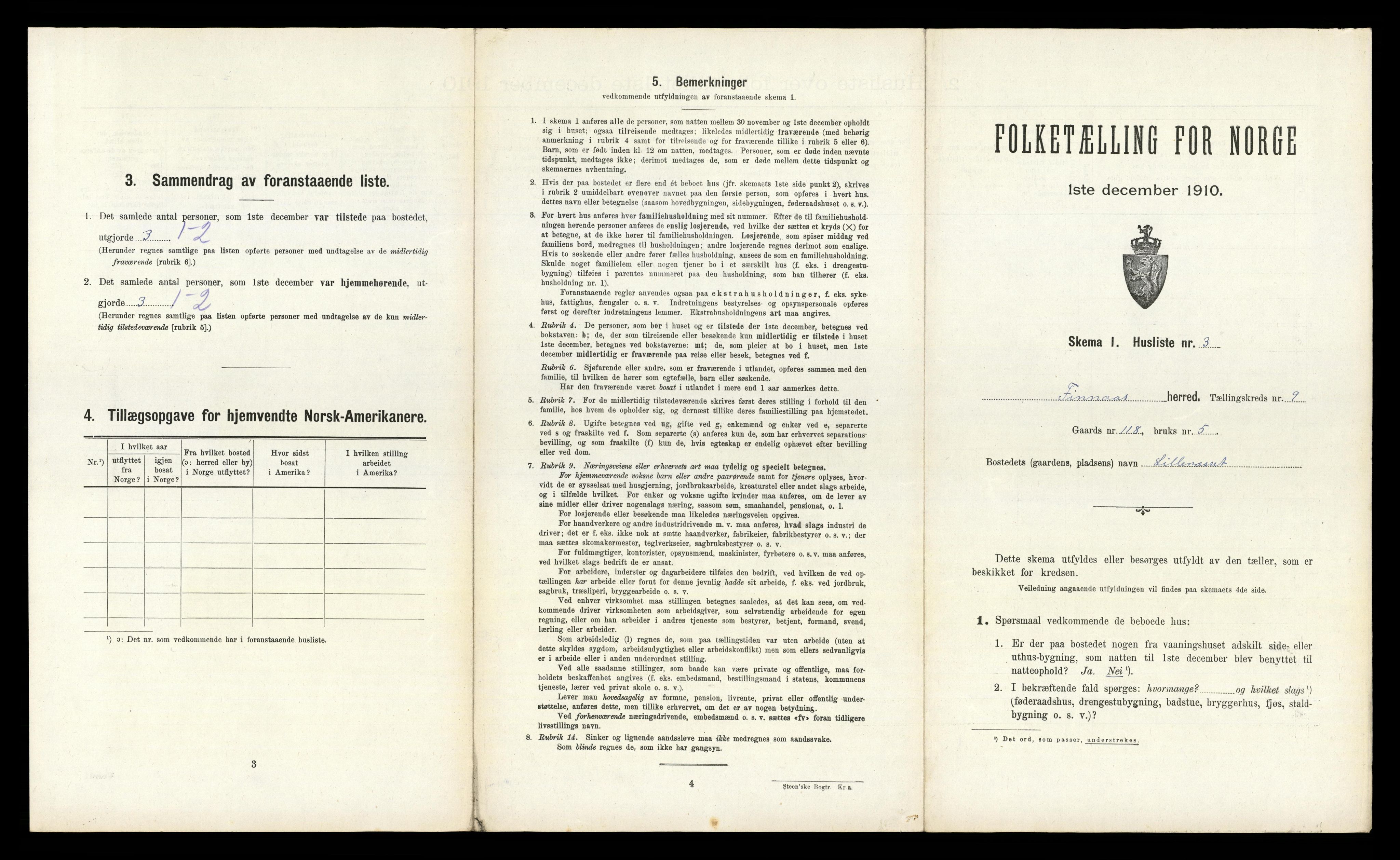 RA, 1910 census for Finnås, 1910, p. 994