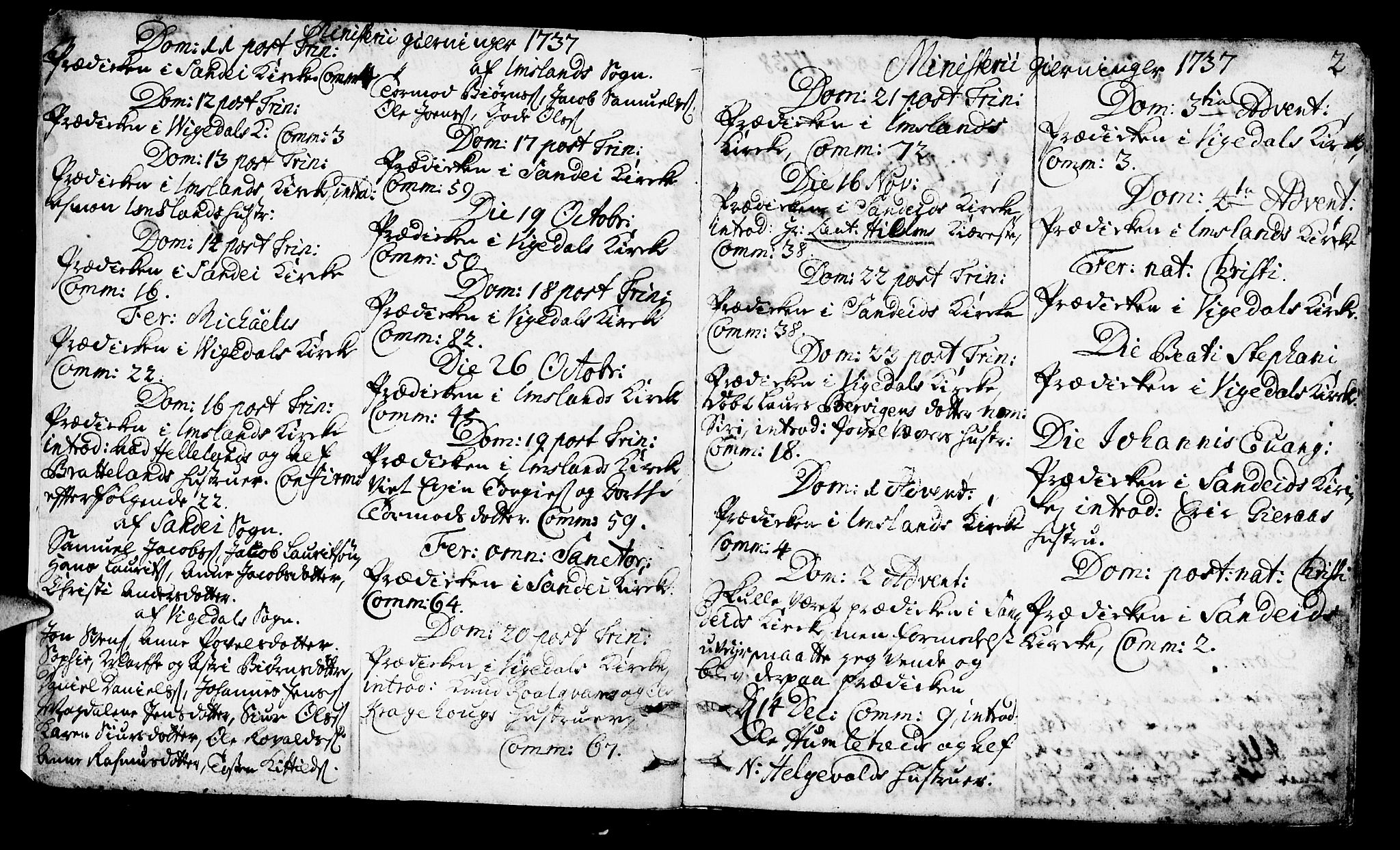 Vikedal sokneprestkontor, AV/SAST-A-101840/01/IV: Parish register (official) no. A 1, 1737-1778, p. 2