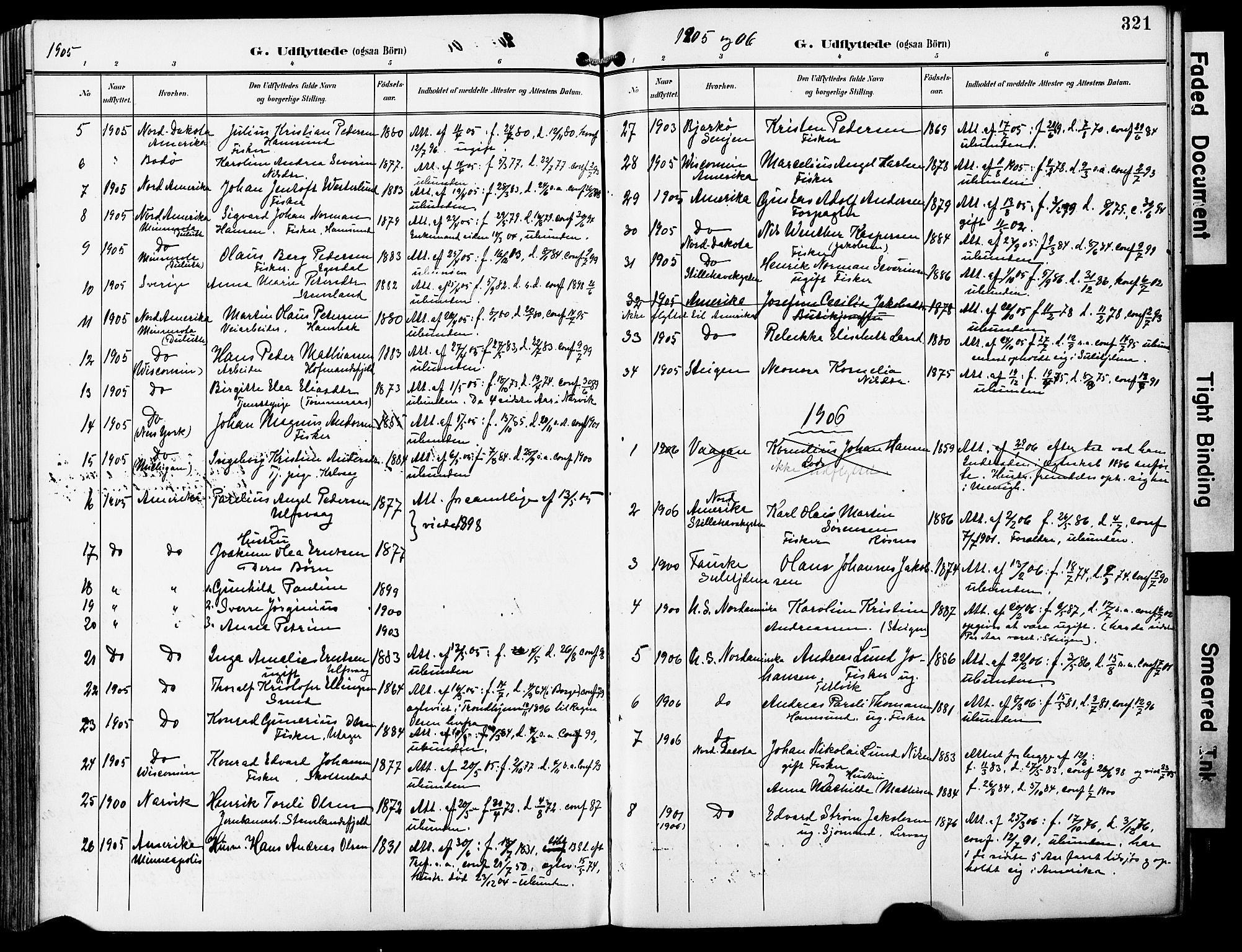 Ministerialprotokoller, klokkerbøker og fødselsregistre - Nordland, SAT/A-1459/859/L0848: Parish register (official) no. 859A08, 1900-1912, p. 321