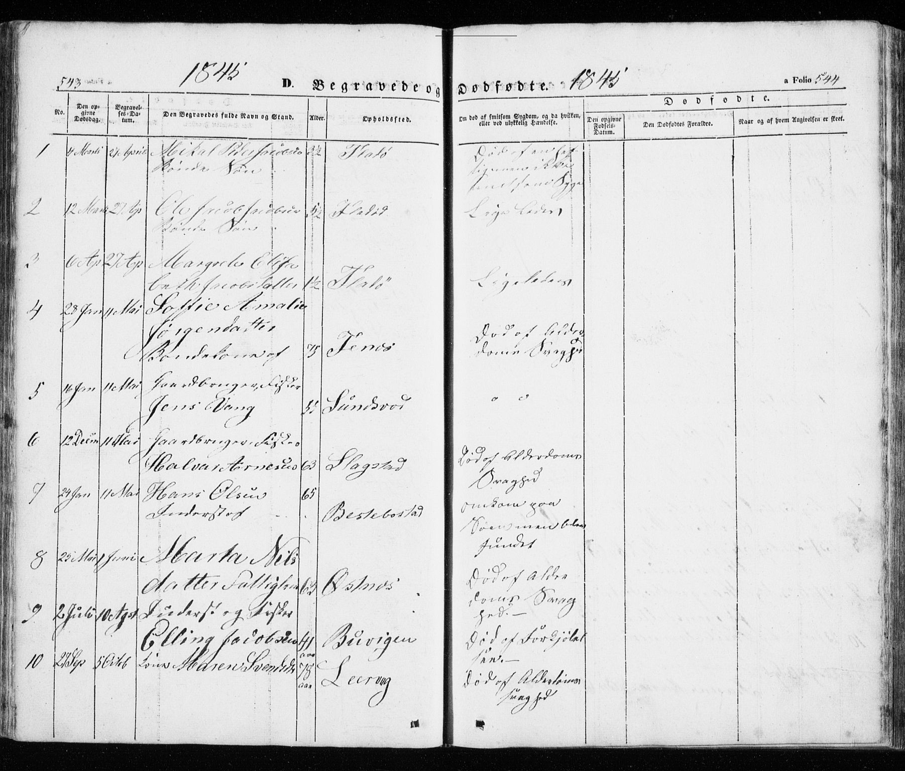 Trondenes sokneprestkontor, SATØ/S-1319/H/Ha/L0010kirke: Parish register (official) no. 10, 1840-1865, p. 543-544