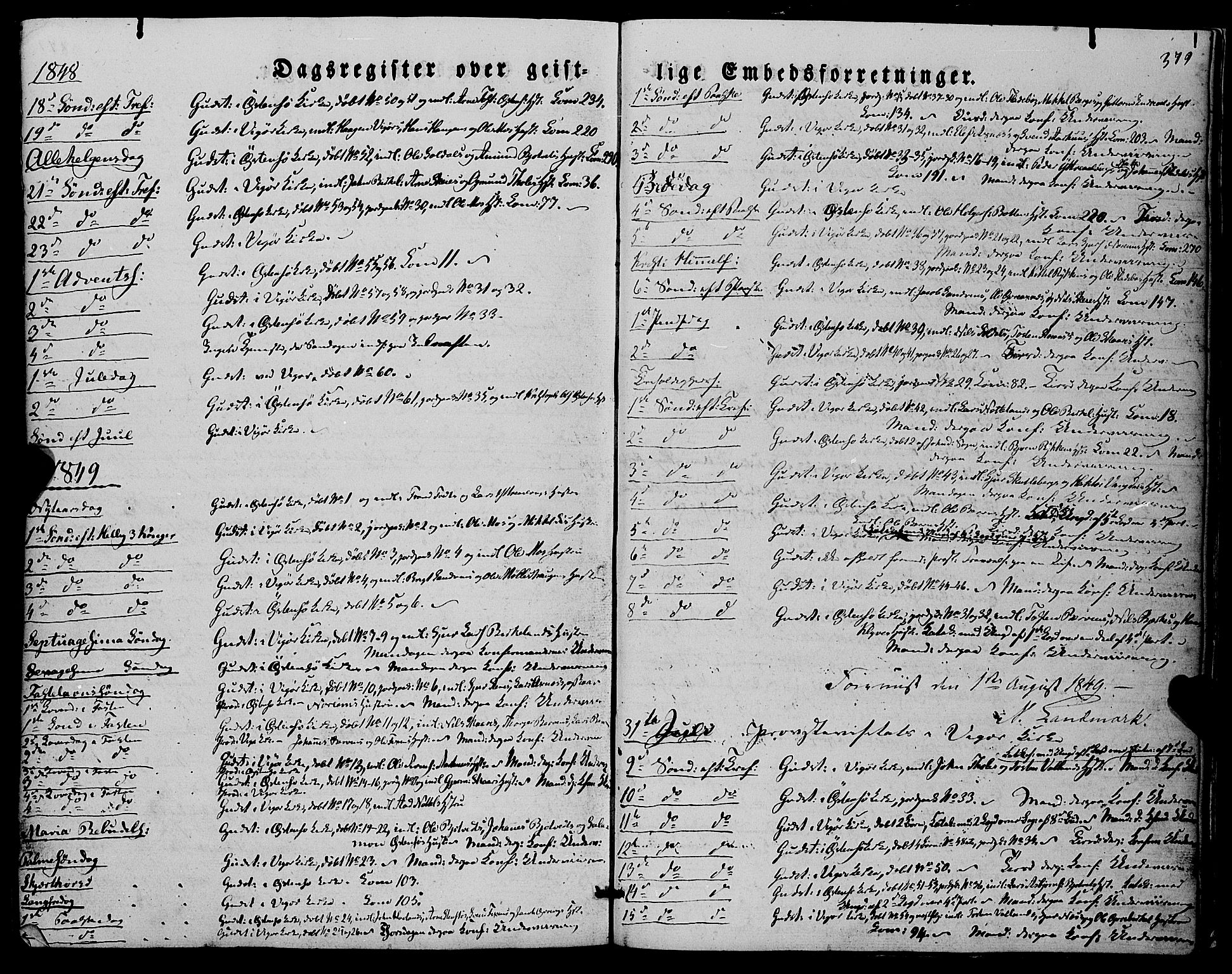 Kvam sokneprestembete, AV/SAB-A-76201/H/Haa: Parish register (official) no. A 8, 1844-1863, p. 379