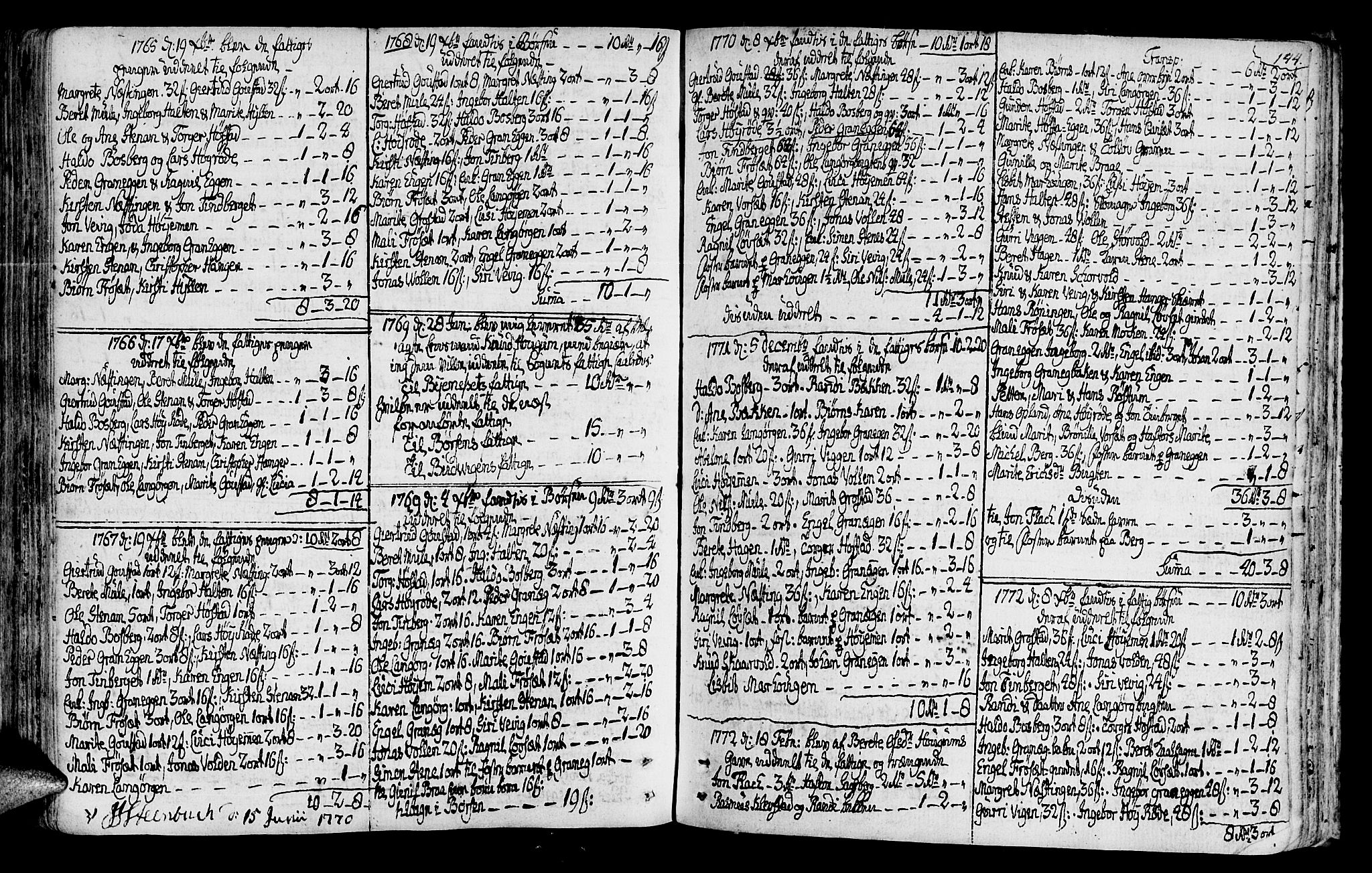 Ministerialprotokoller, klokkerbøker og fødselsregistre - Sør-Trøndelag, SAT/A-1456/612/L0370: Parish register (official) no. 612A04, 1754-1802, p. 144