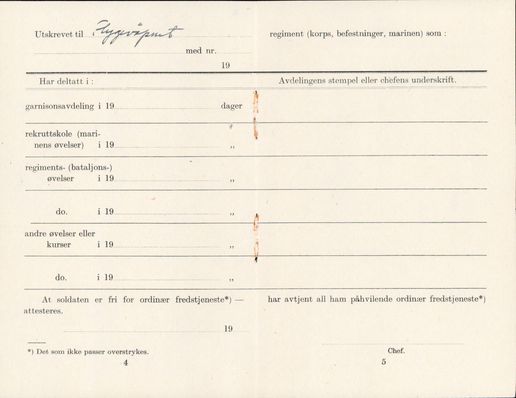 Forsvaret, Forsvarets overkommando/Luftforsvarsstaben, RA/RAFA-4079/P/Pa/L0044: Personellpapirer, 1915, p. 323