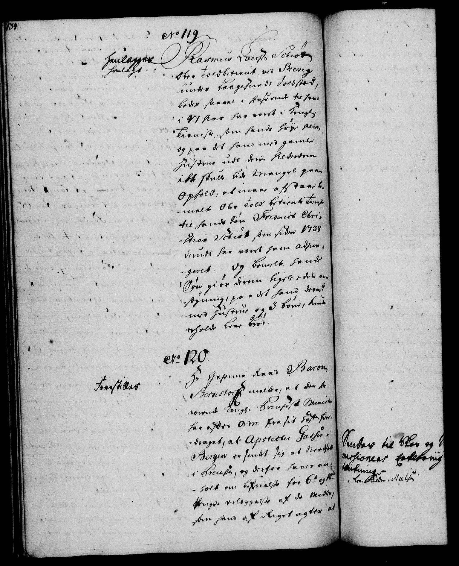 Rentekammeret, Kammerkanselliet, RA/EA-3111/G/Gh/Gha/L0033: Norsk ekstraktmemorialprotokoll (merket RK 53.78), 1755-1756, p. 134