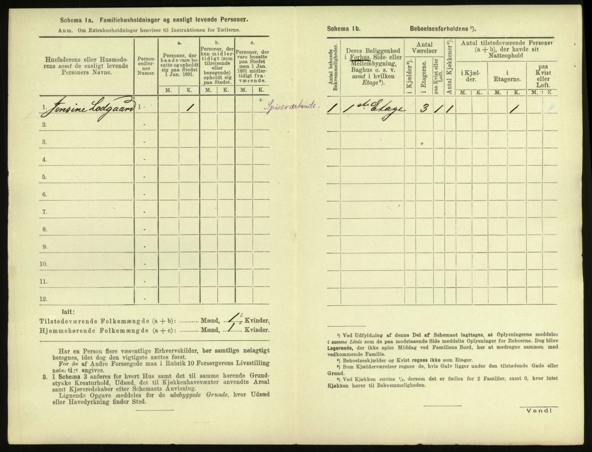 RA, 1891 census for 1601 Trondheim, 1891, p. 95