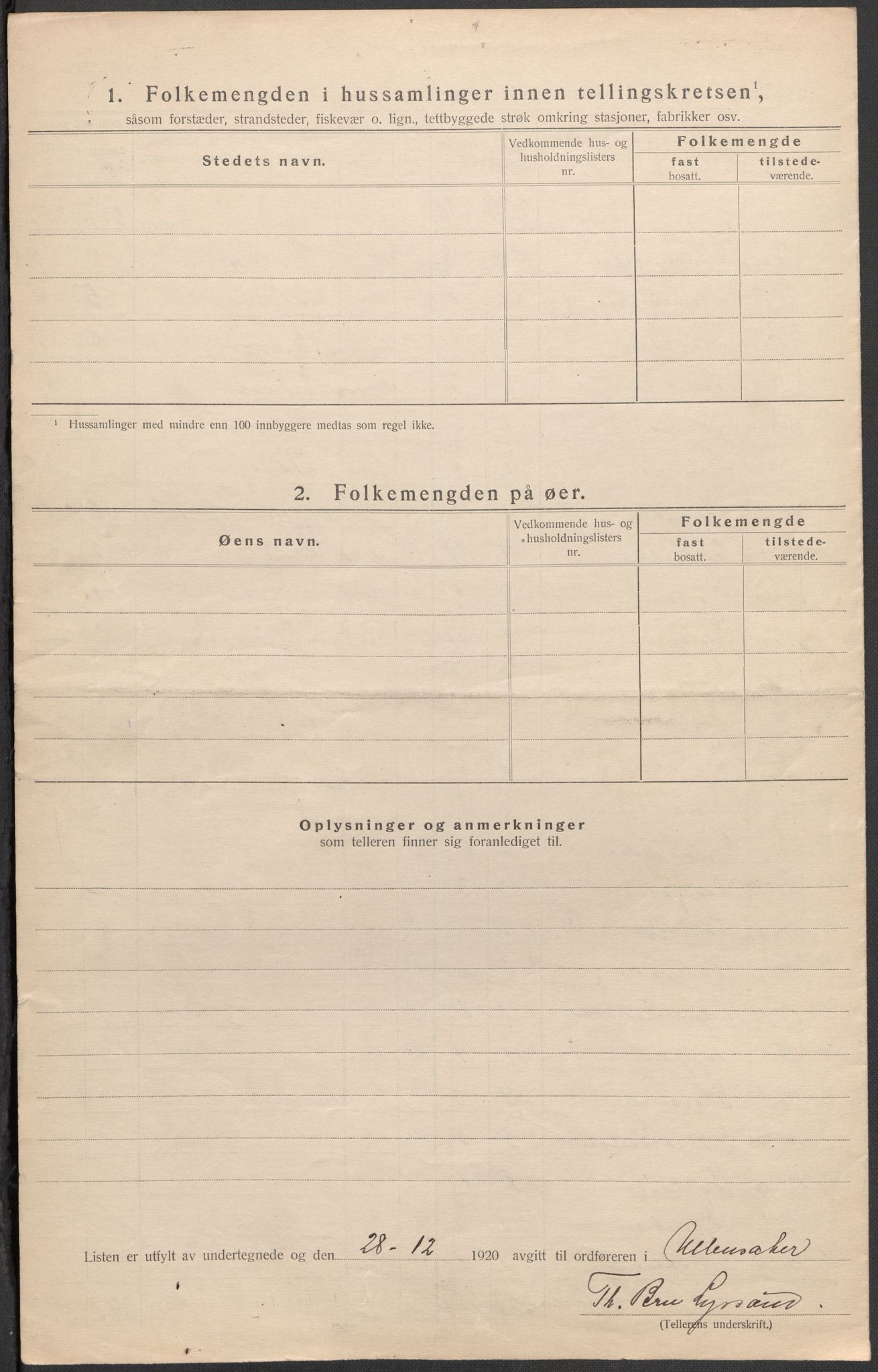 SAO, 1920 census for Ullensaker, 1920, p. 54