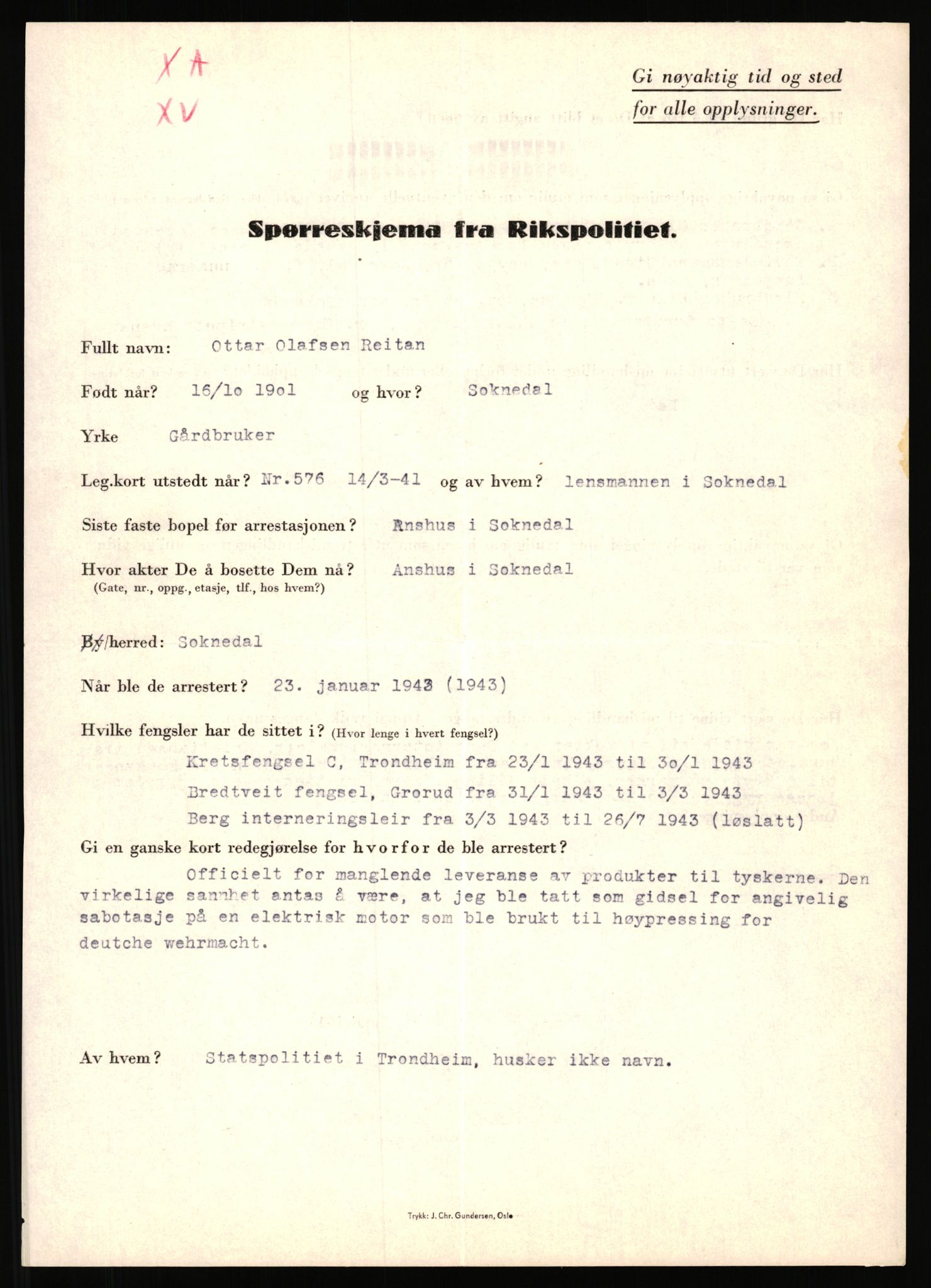 Rikspolitisjefen, AV/RA-S-1560/L/L0014: Pettersen, Aksel - Savosnick, Ernst, 1940-1945, p. 472