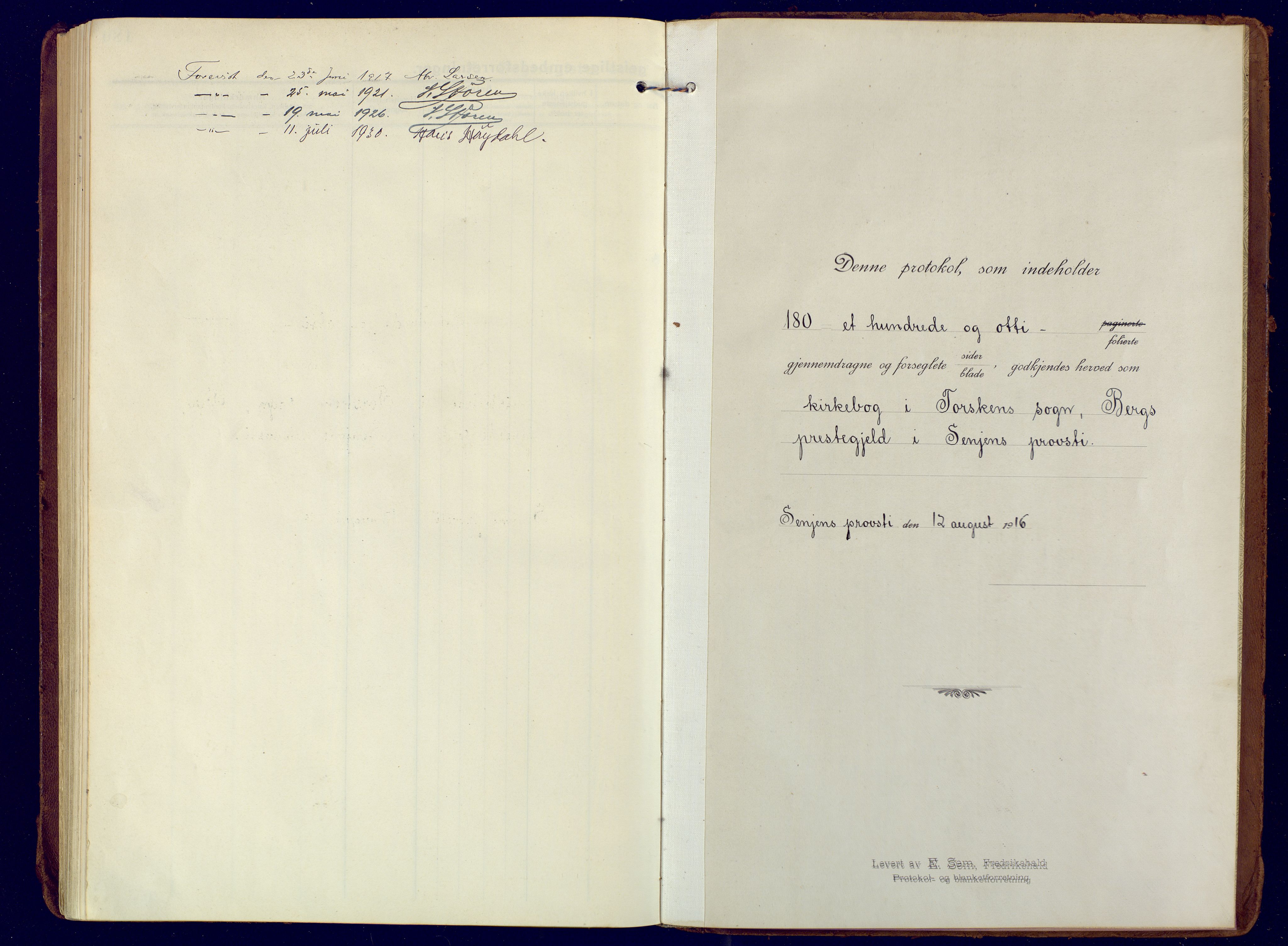 Berg sokneprestkontor, AV/SATØ-S-1318/G/Ga/Gaa/L0010kirke: Parish register (official) no. 10, 1916-1928