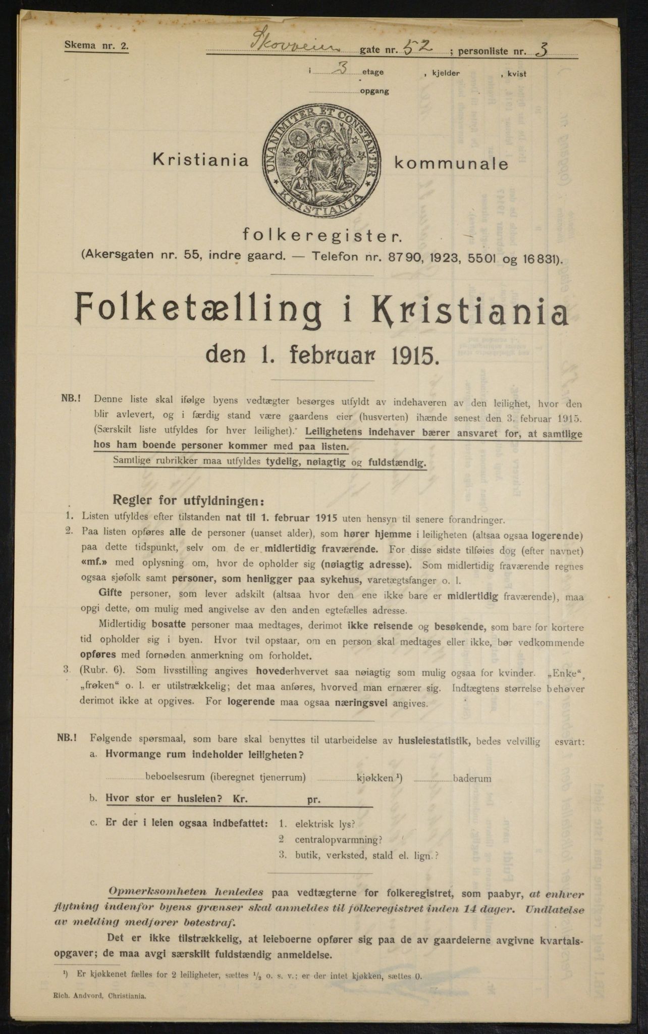 OBA, Municipal Census 1915 for Kristiania, 1915, p. 96796