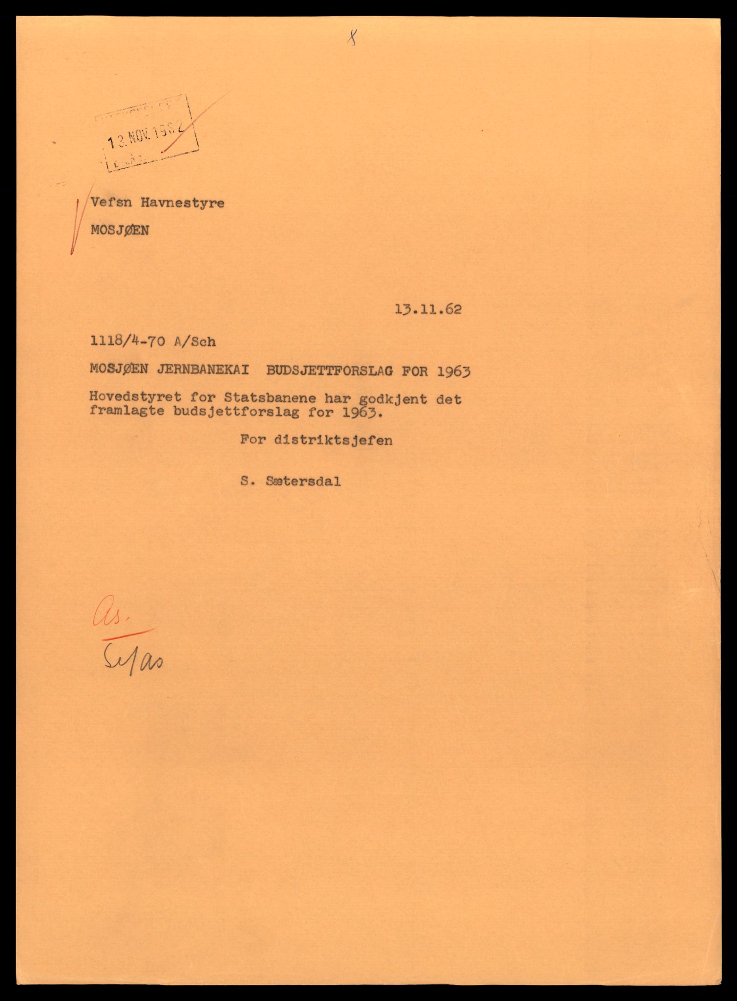 Norges statsbaner (NSB) - Trondheim distrikt, AV/SAT-A-6436/0002/Dd/L0817: --, 1953-1980, p. 265