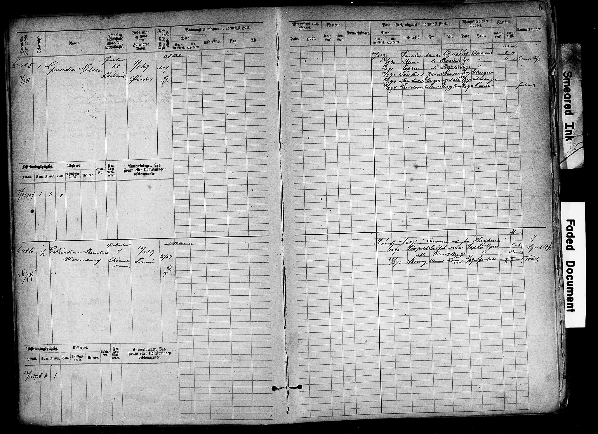 Arendal mønstringskrets, AV/SAK-2031-0012/F/Fb/L0018: Hovedrulle A nr 6077-6849, S-16, 1892-1894, p. 6