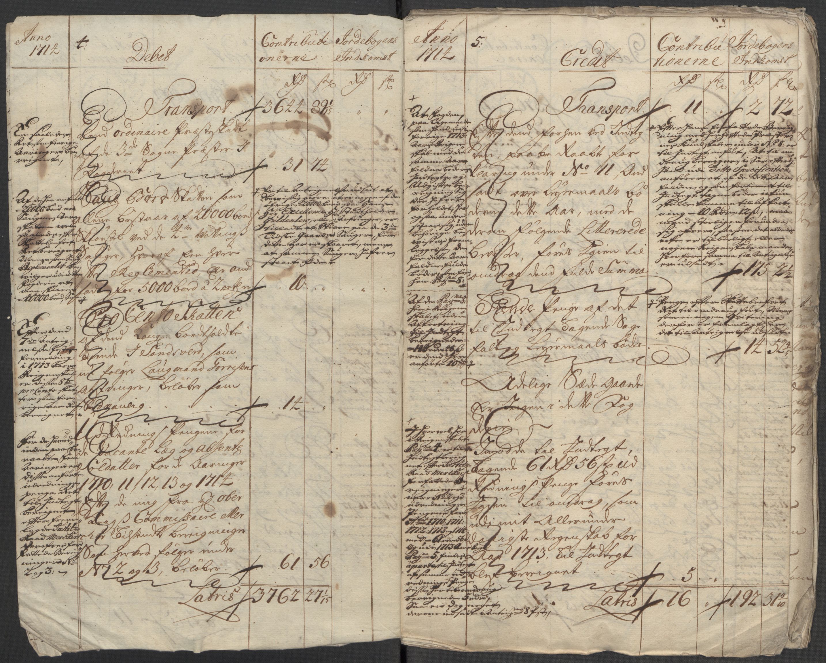 Rentekammeret inntil 1814, Reviderte regnskaper, Fogderegnskap, AV/RA-EA-4092/R24/L1589: Fogderegnskap Numedal og Sandsvær, 1714, p. 5