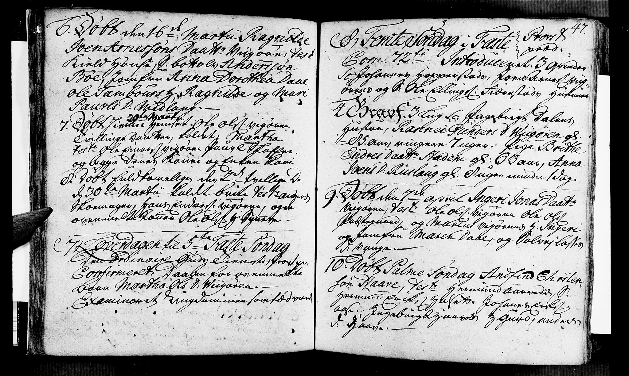 Vik sokneprestembete, SAB/A-81501: Parish register (official) no. A 2 /1, 1740-1757, p. 47
