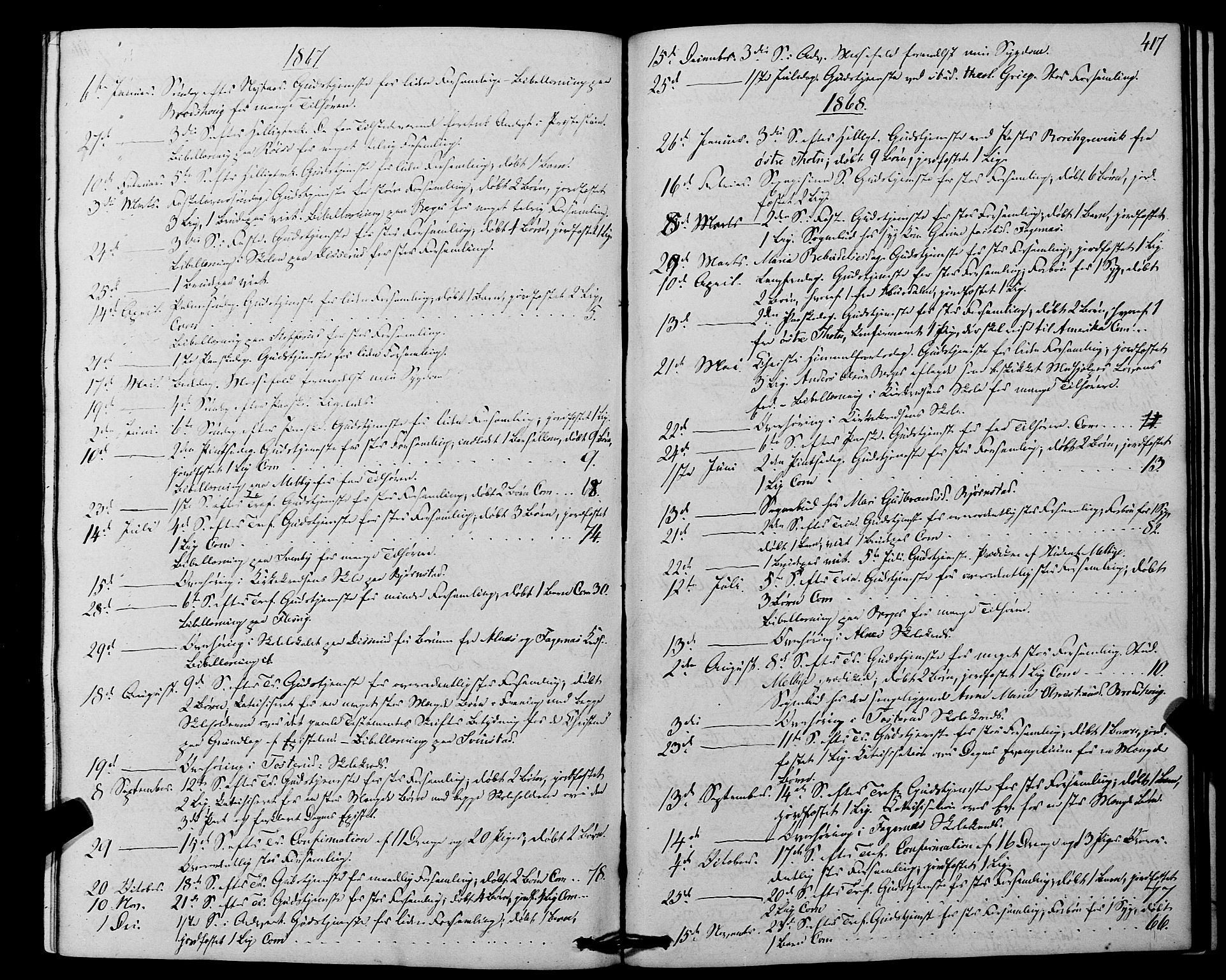 Hurdal prestekontor Kirkebøker, AV/SAO-A-10889/F/Fb/L0002: Parish register (official) no. II 2, 1860-1877, p. 417