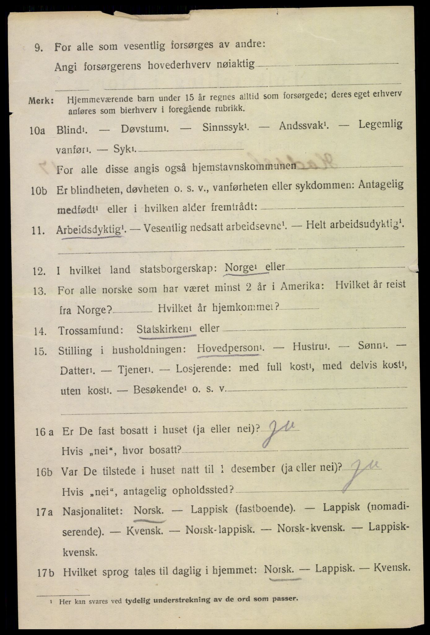 SAT, 1920 census for Hadsel, 1920, p. 15703