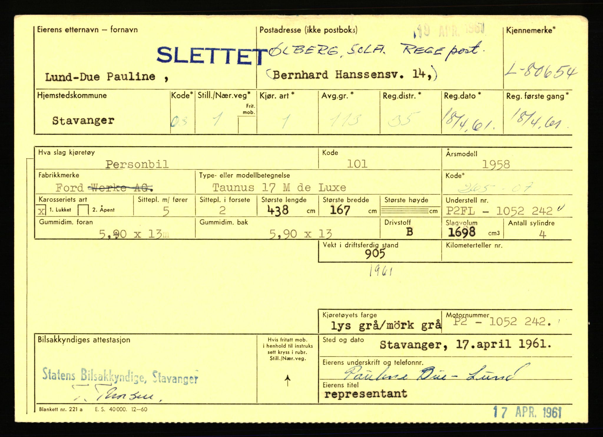 Stavanger trafikkstasjon, AV/SAST-A-101942/0/F/L0071: L-80500 - L-82199, 1930-1971, p. 229