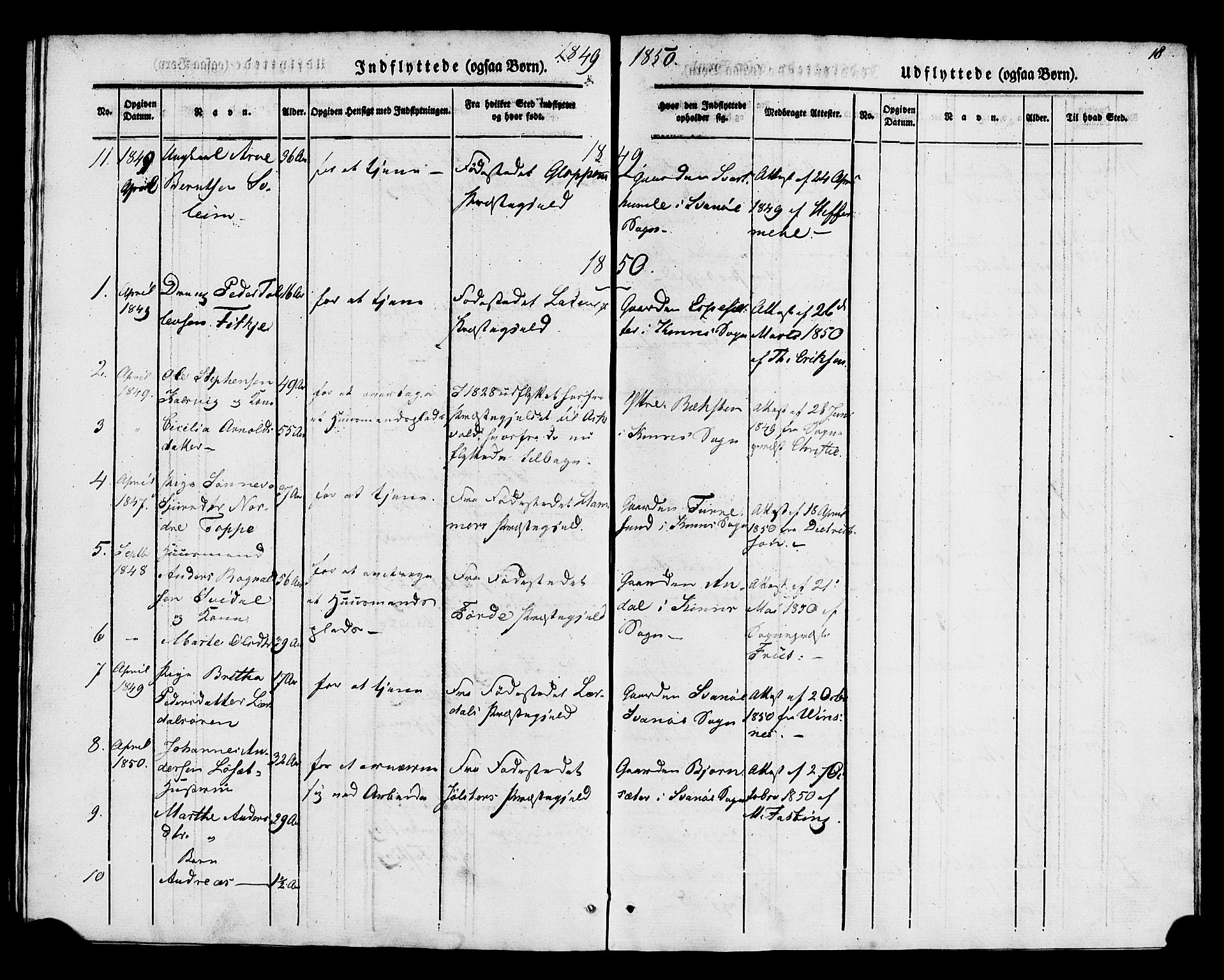 Kinn sokneprestembete, AV/SAB-A-80801/H/Haa/Haaa/L0014: Parish register (official) no. A 14, 1841-1859, p. 18