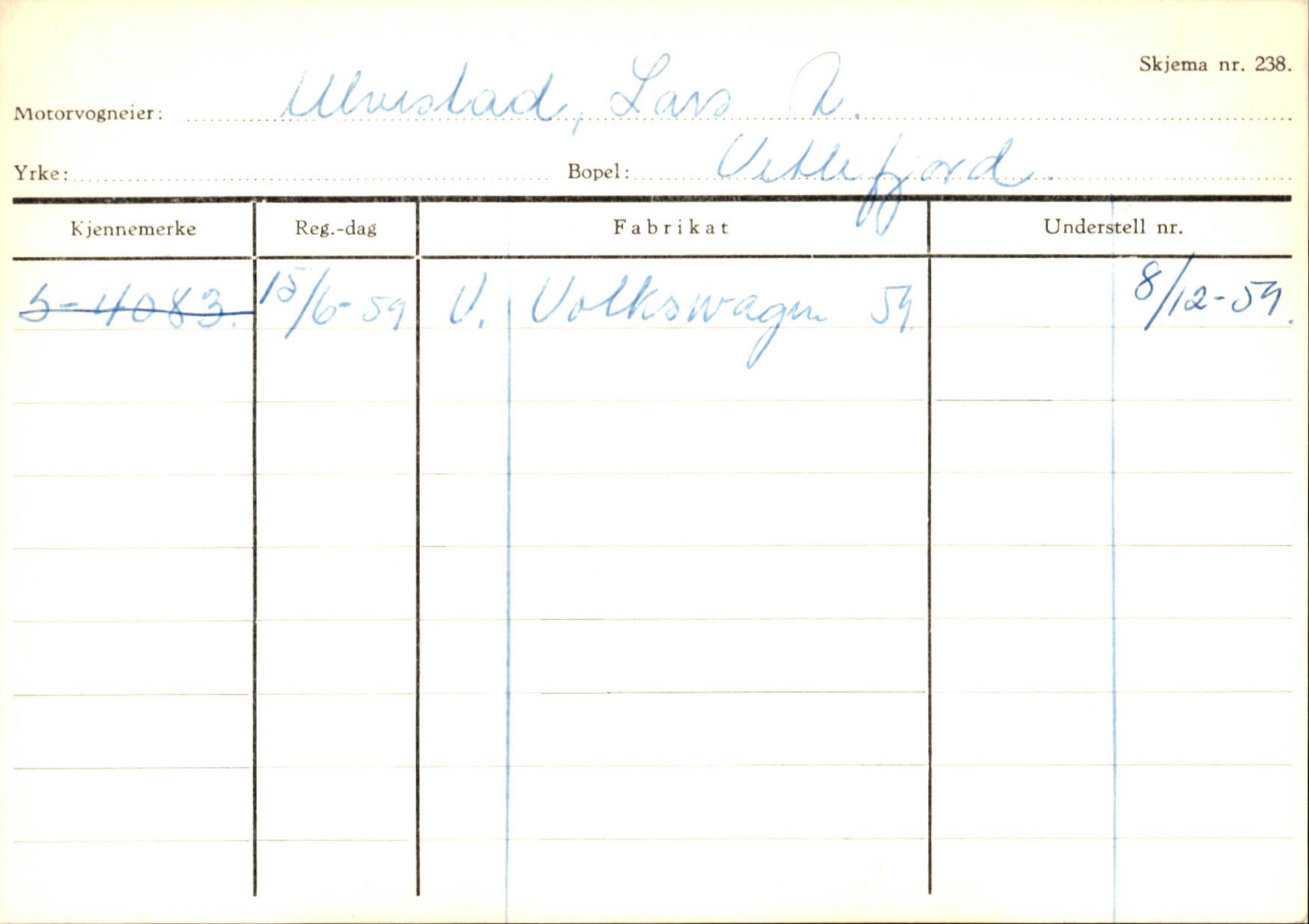 Statens vegvesen, Sogn og Fjordane vegkontor, AV/SAB-A-5301/4/F/L0132: Eigarregister Askvoll A-Å. Balestrand A-Å, 1945-1975, p. 2495