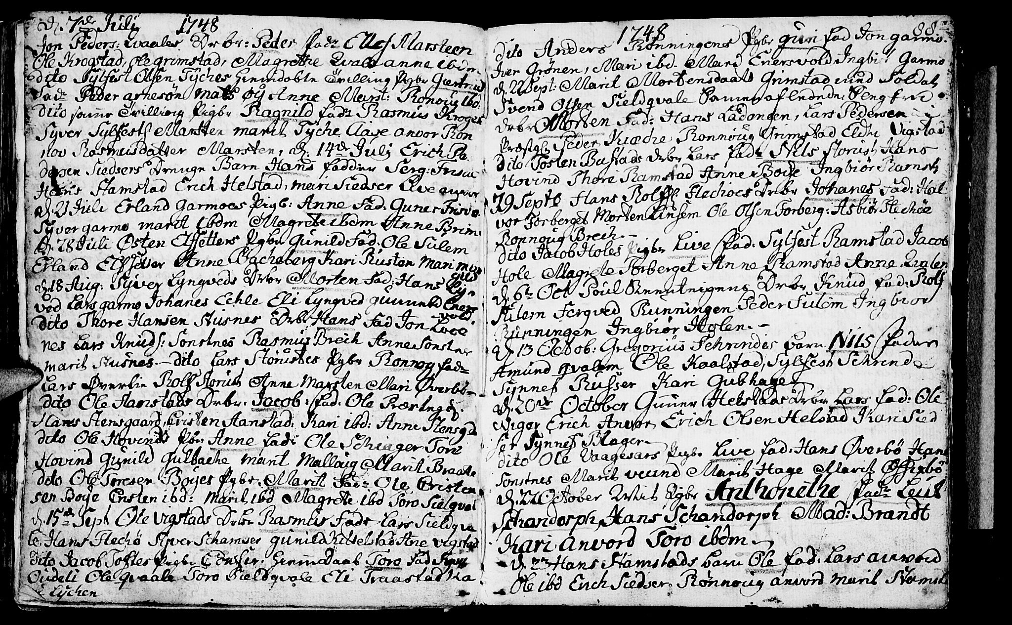 Lom prestekontor, AV/SAH-PREST-070/K/L0001: Parish register (official) no. 1, 1733-1748, p. 88