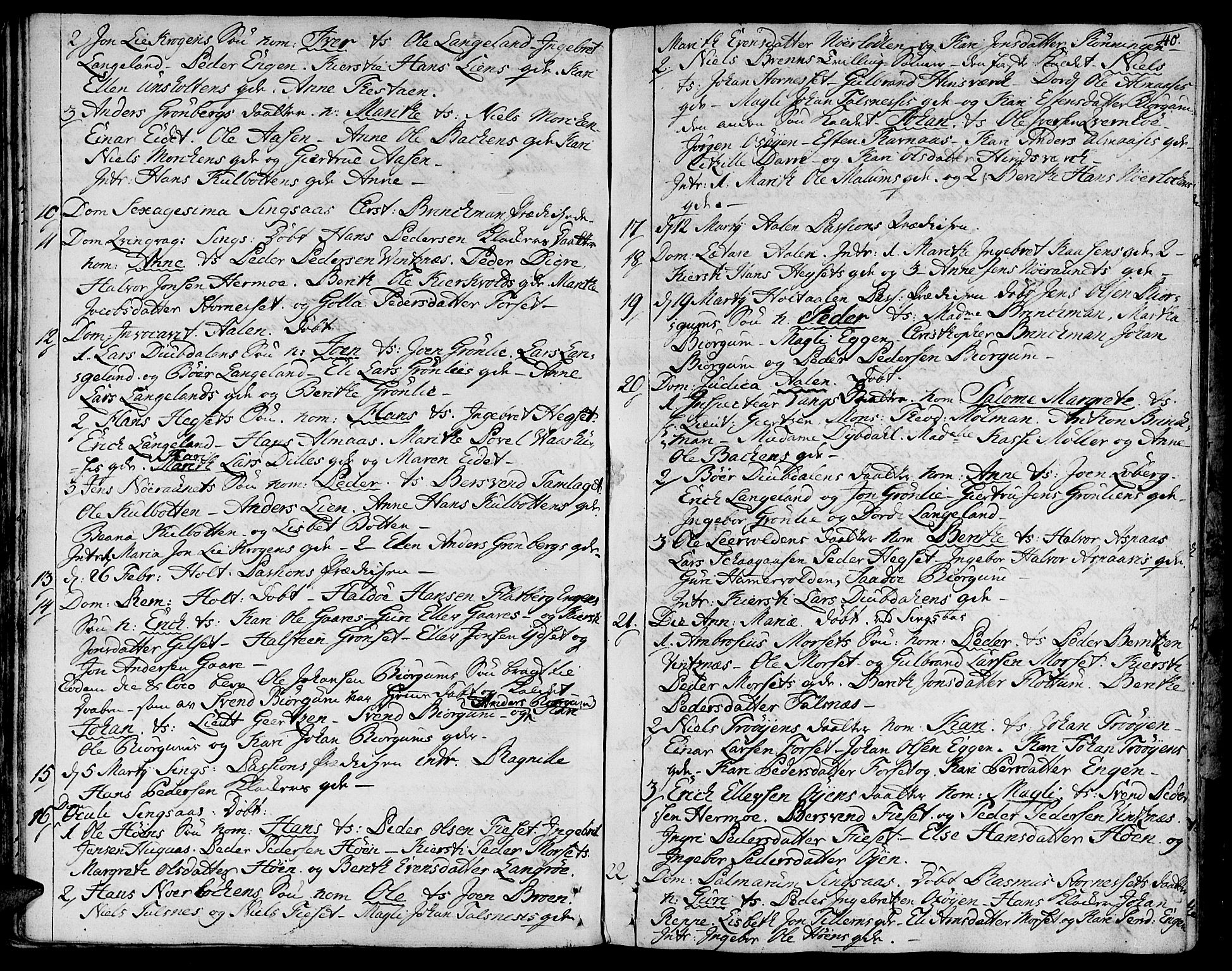 Ministerialprotokoller, klokkerbøker og fødselsregistre - Sør-Trøndelag, SAT/A-1456/685/L0952: Parish register (official) no. 685A01, 1745-1804, p. 40