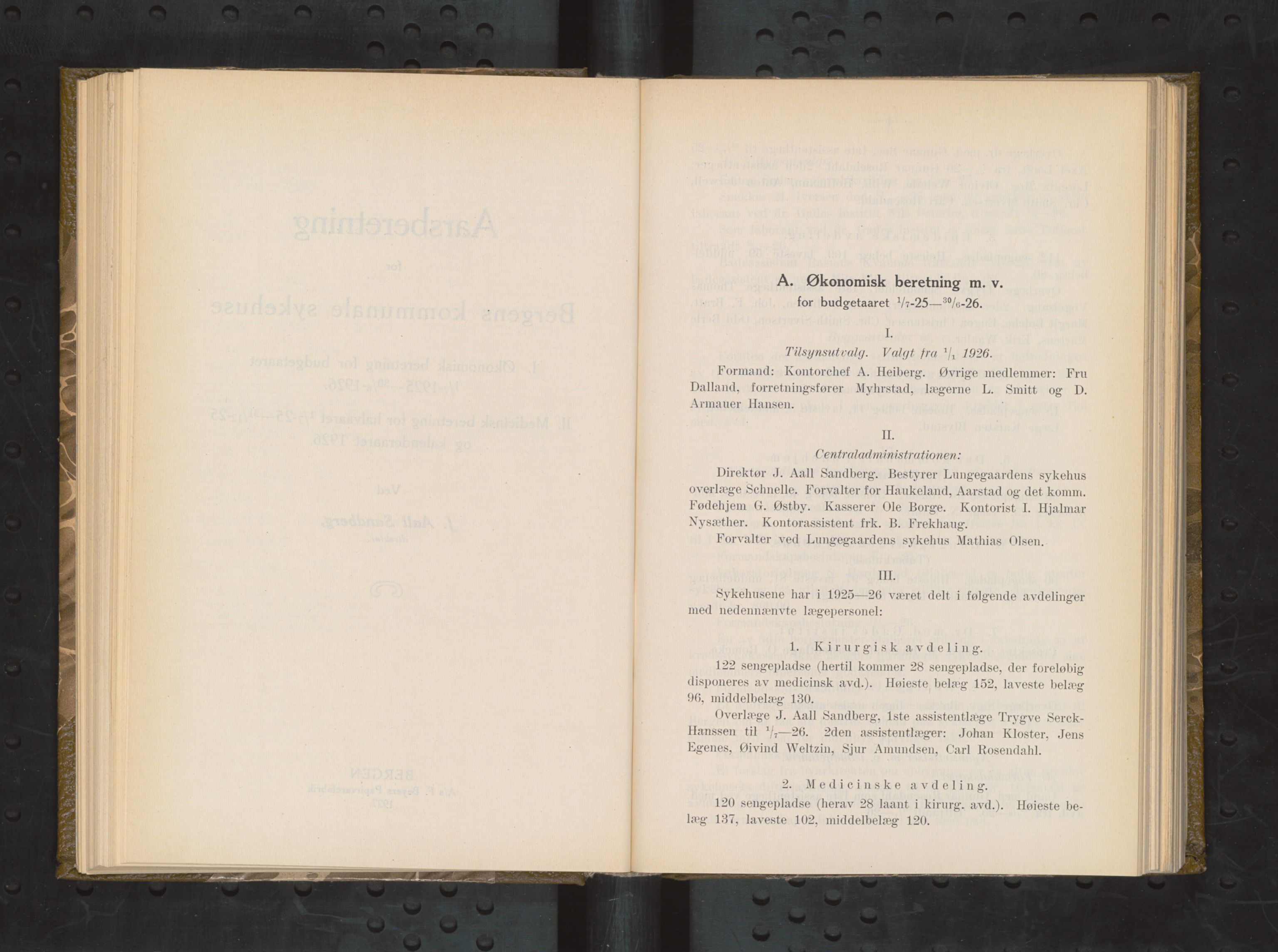 Haukeland Sykehus, Direktøren, BBA/A-2050.04/Æa/L0003: Årsberetninger 1921-1929, 1921-1929, p. 74