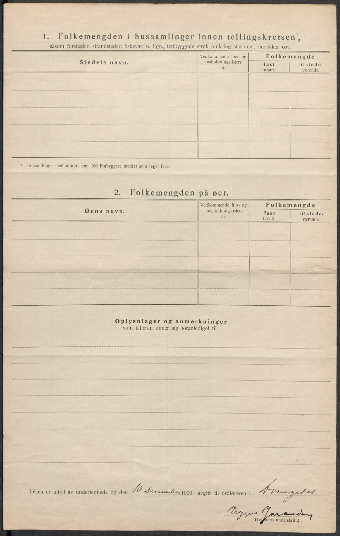 SAKO, 1920 census for Drangedal, 1920, p. 43