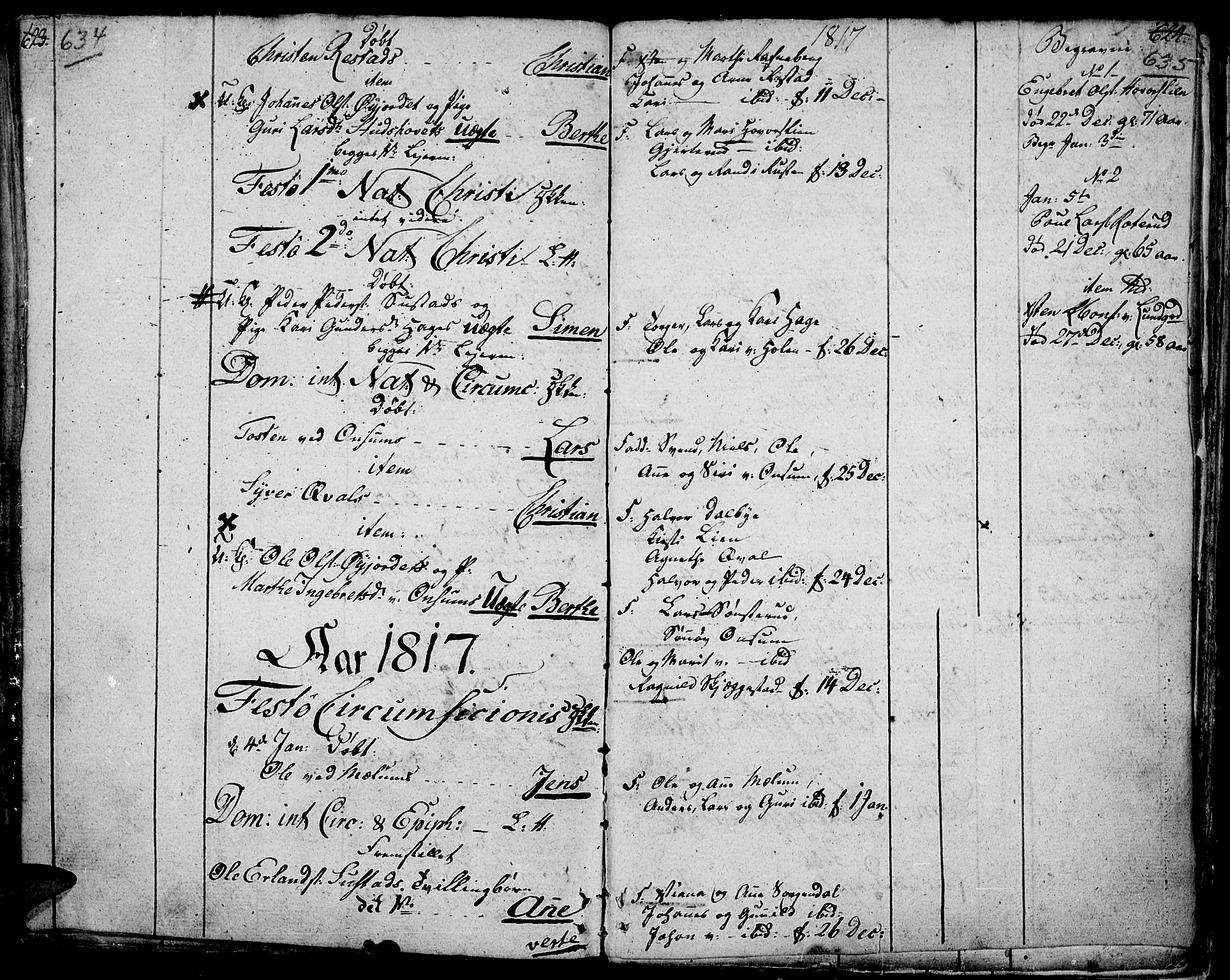 Fåberg prestekontor, AV/SAH-PREST-086/H/Ha/Haa/L0002: Parish register (official) no. 2, 1775-1818, p. 634-635