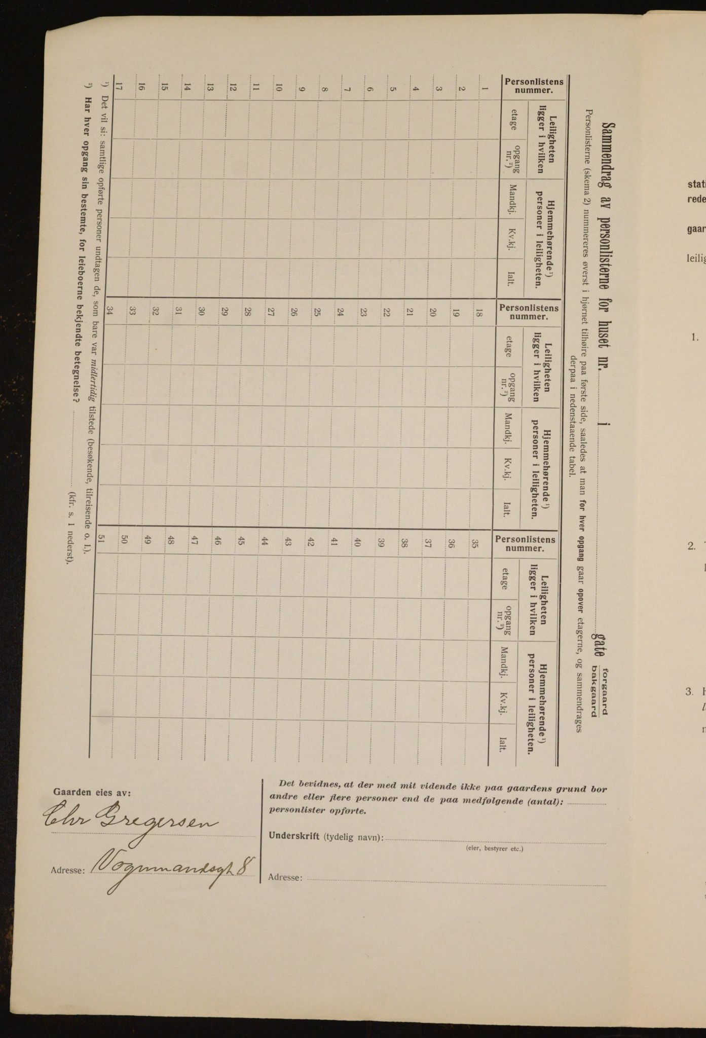 OBA, Municipal Census 1912 for Kristiania, 1912, p. 83027