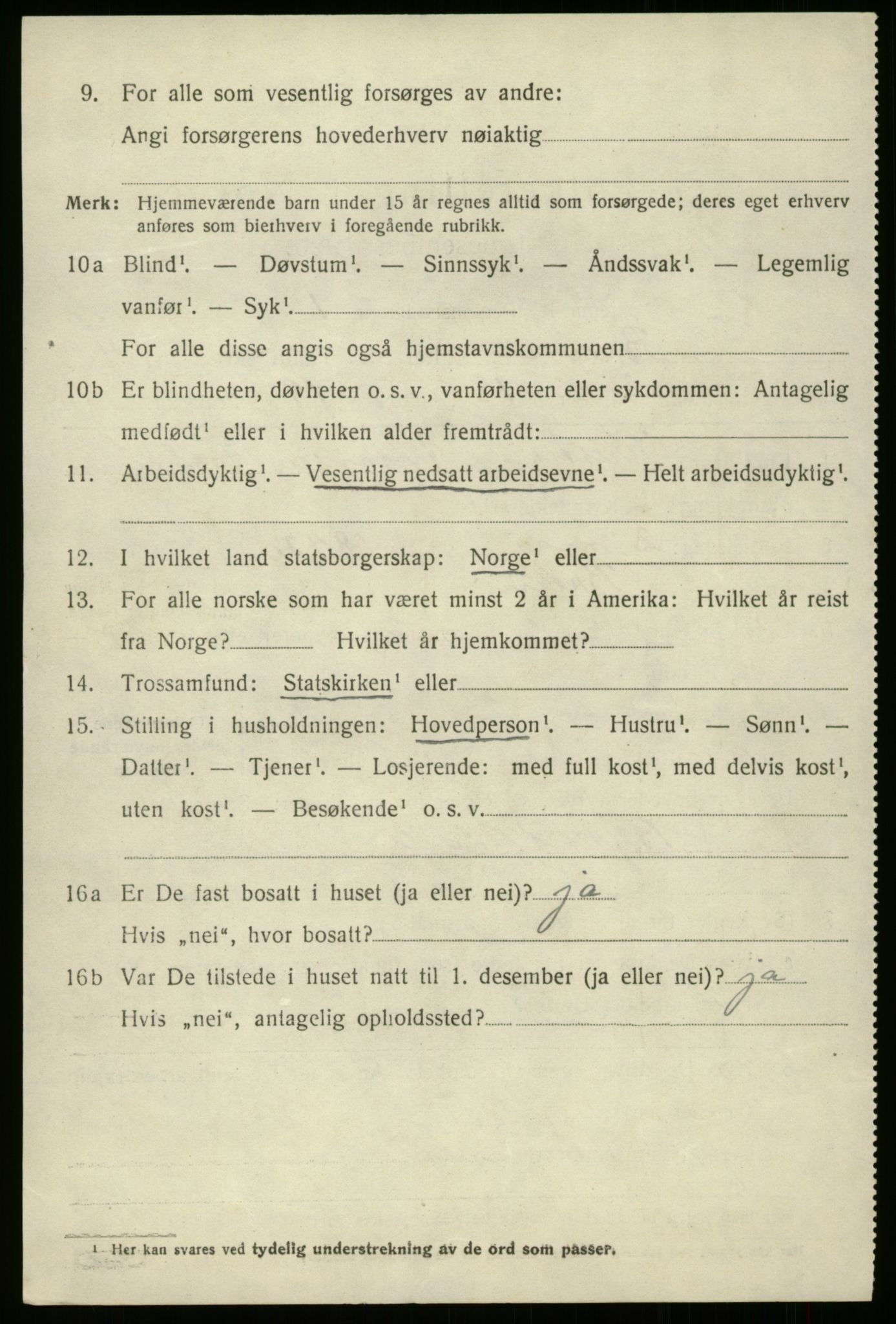 SAB, 1920 census for Breim, 1920, p. 2712