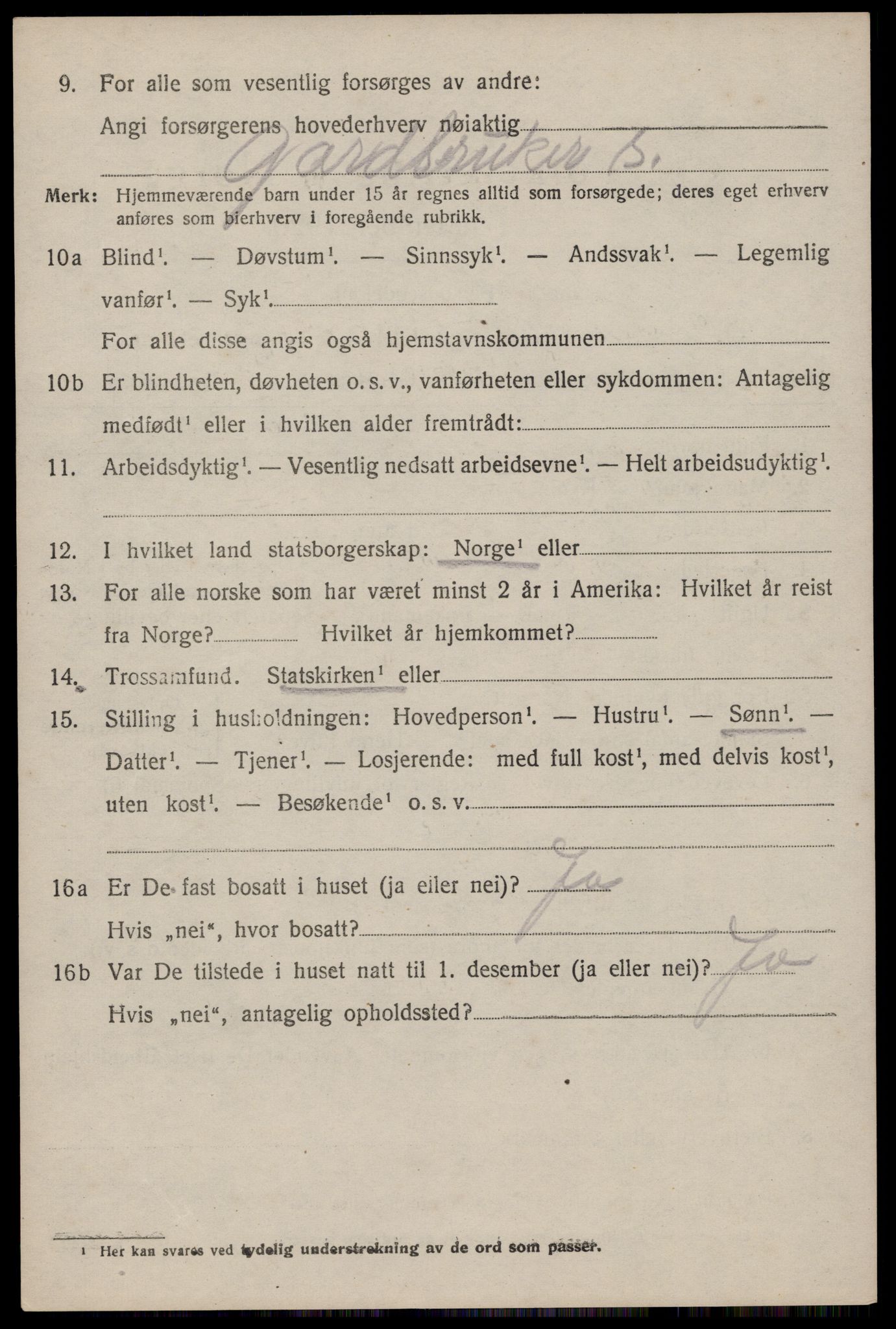 SAST, 1920 census for Høyland, 1920, p. 10543