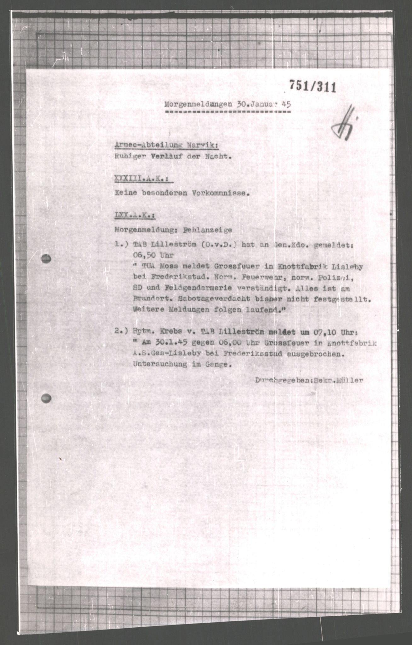 Forsvarets Overkommando. 2 kontor. Arkiv 11.4. Spredte tyske arkivsaker, AV/RA-RAFA-7031/D/Dar/Dara/L0006: Krigsdagbøker for 20. Gebirgs-Armee-Oberkommando (AOK 20), 1945, p. 867