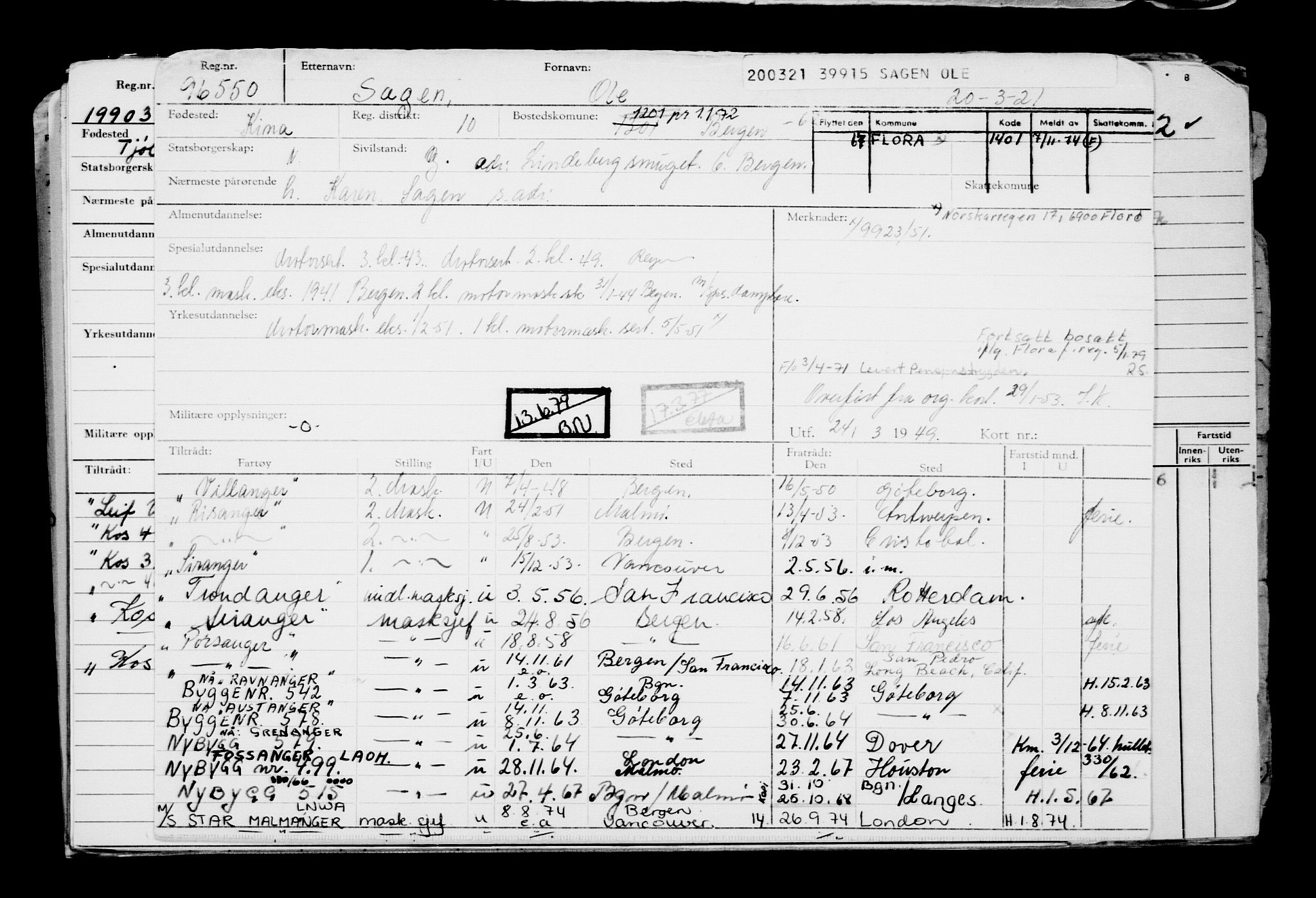 Direktoratet for sjømenn, AV/RA-S-3545/G/Gb/L0191: Hovedkort, 1921, p. 541