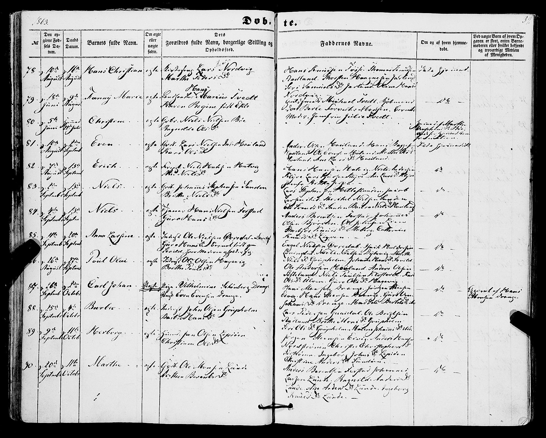 Os sokneprestembete, AV/SAB-A-99929: Parish register (official) no. A 17, 1860-1873, p. 39