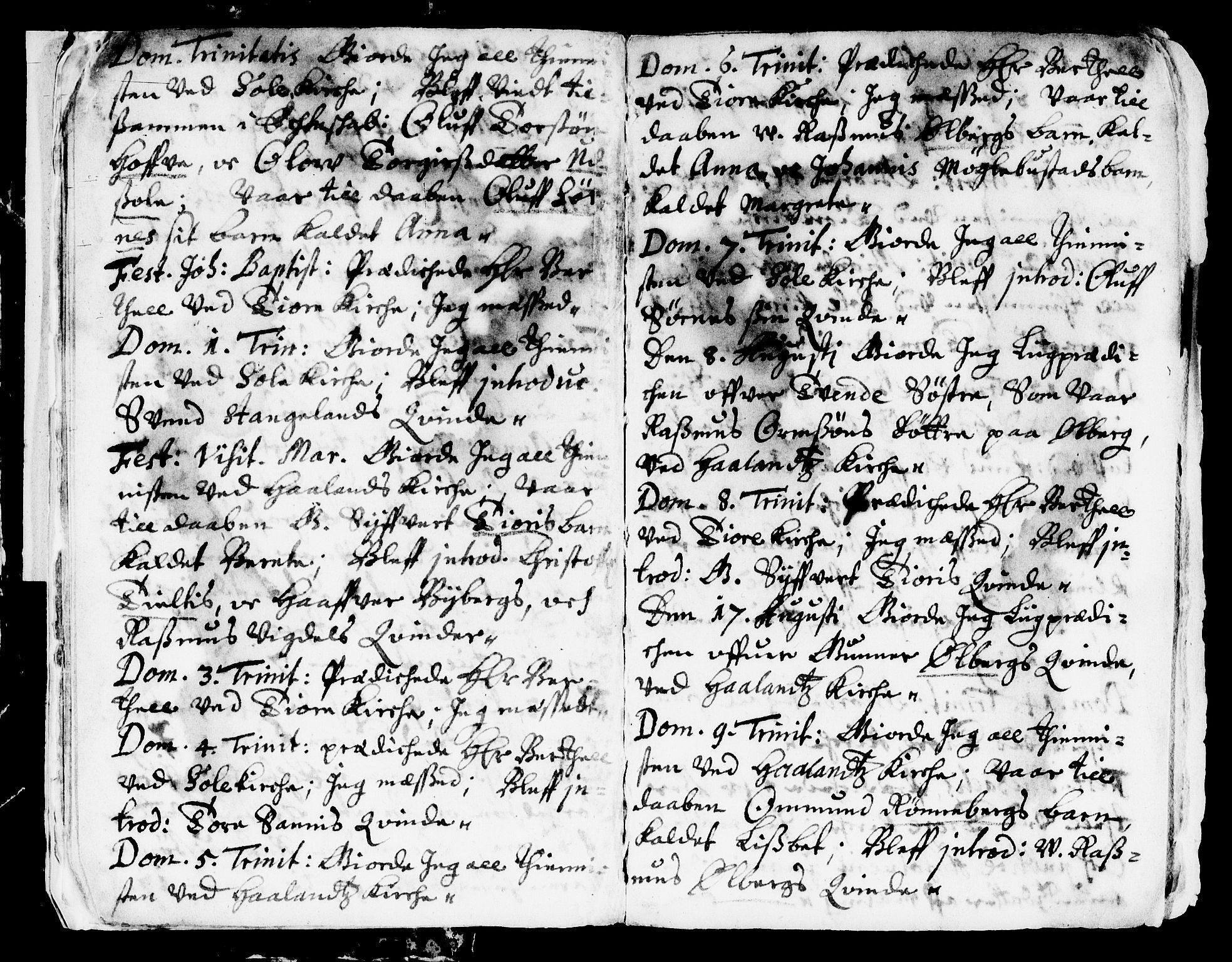 Håland sokneprestkontor, AV/SAST-A-101802/001/30BA/L0001: Parish register (official) no. A 1, 1671-1722