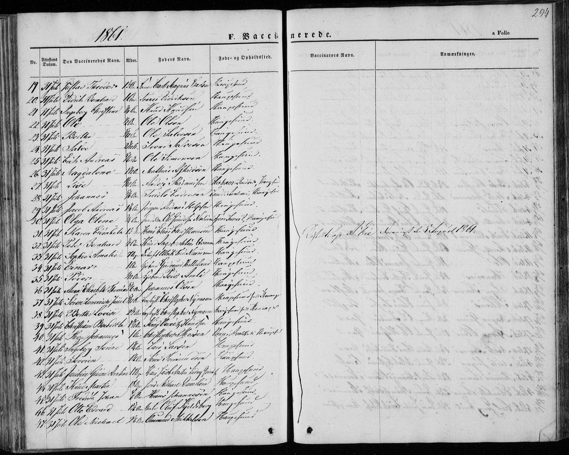 Torvastad sokneprestkontor, AV/SAST-A -101857/H/Ha/Haa/L0011: Parish register (official) no. A 11, 1857-1866, p. 294