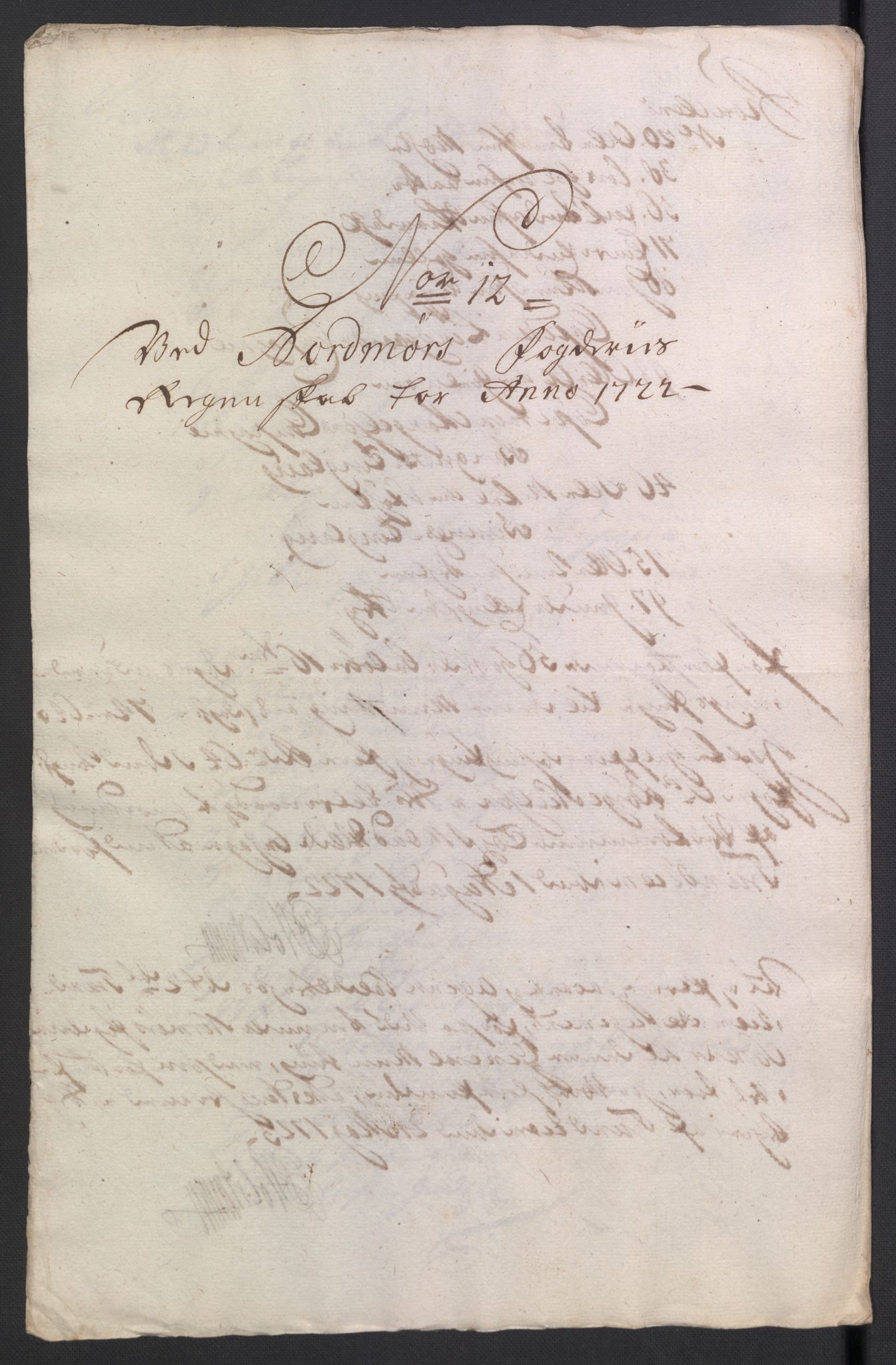 Rentekammeret inntil 1814, Reviderte regnskaper, Fogderegnskap, AV/RA-EA-4092/R56/L3755: Fogderegnskap Nordmøre, 1722, p. 144