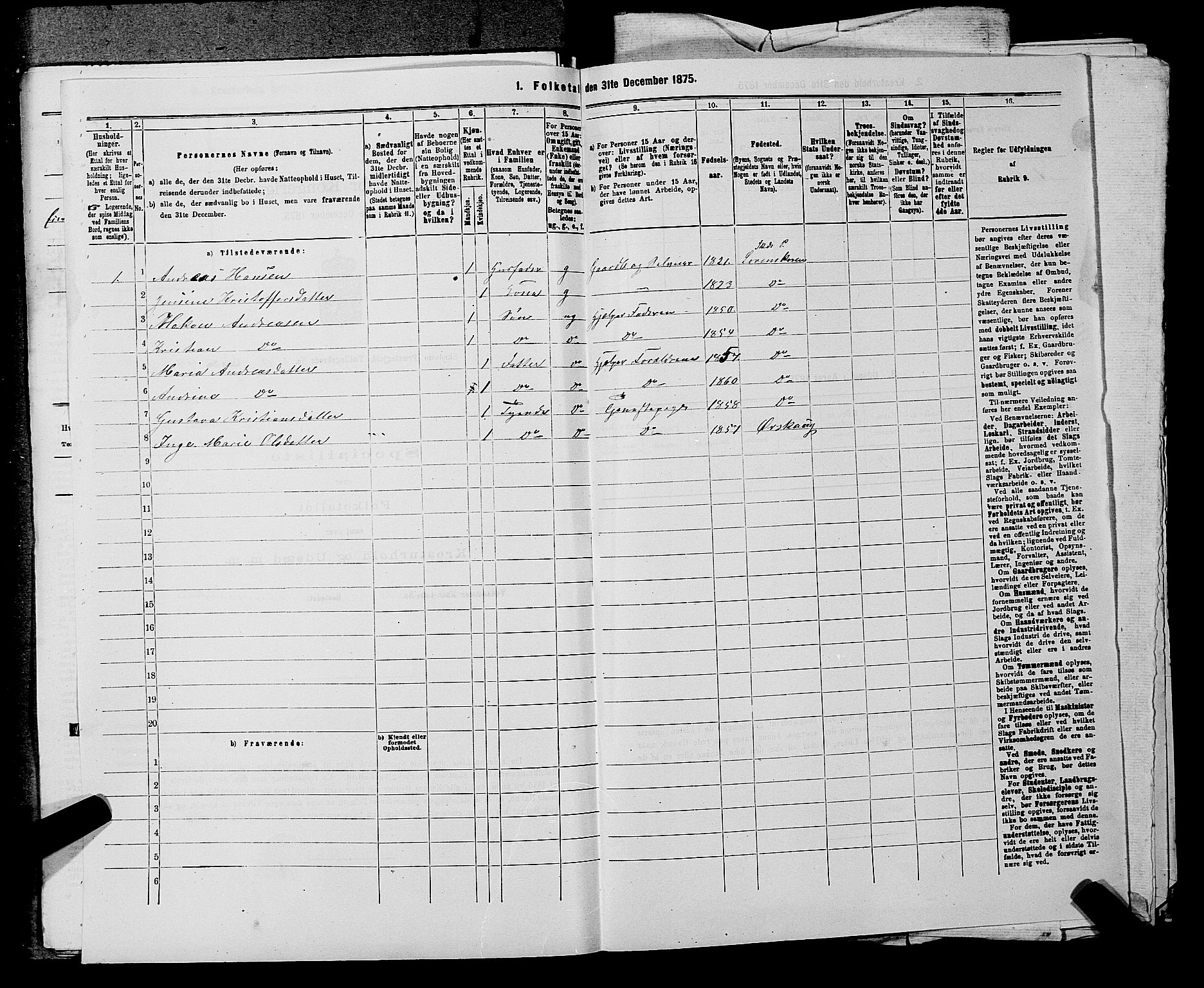 RA, 1875 census for 0231P Skedsmo, 1875, p. 1487