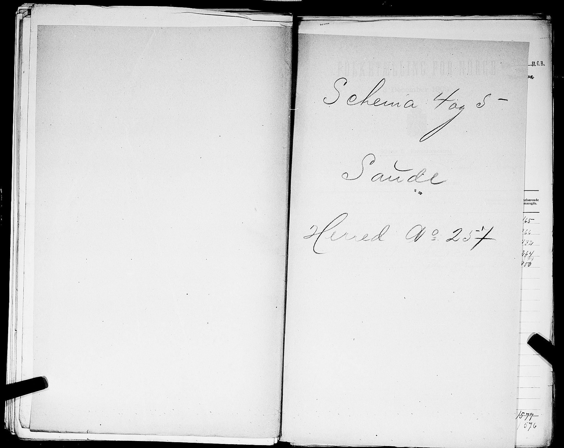 SAST, 1900 census for Sauda, 1900, p. 1