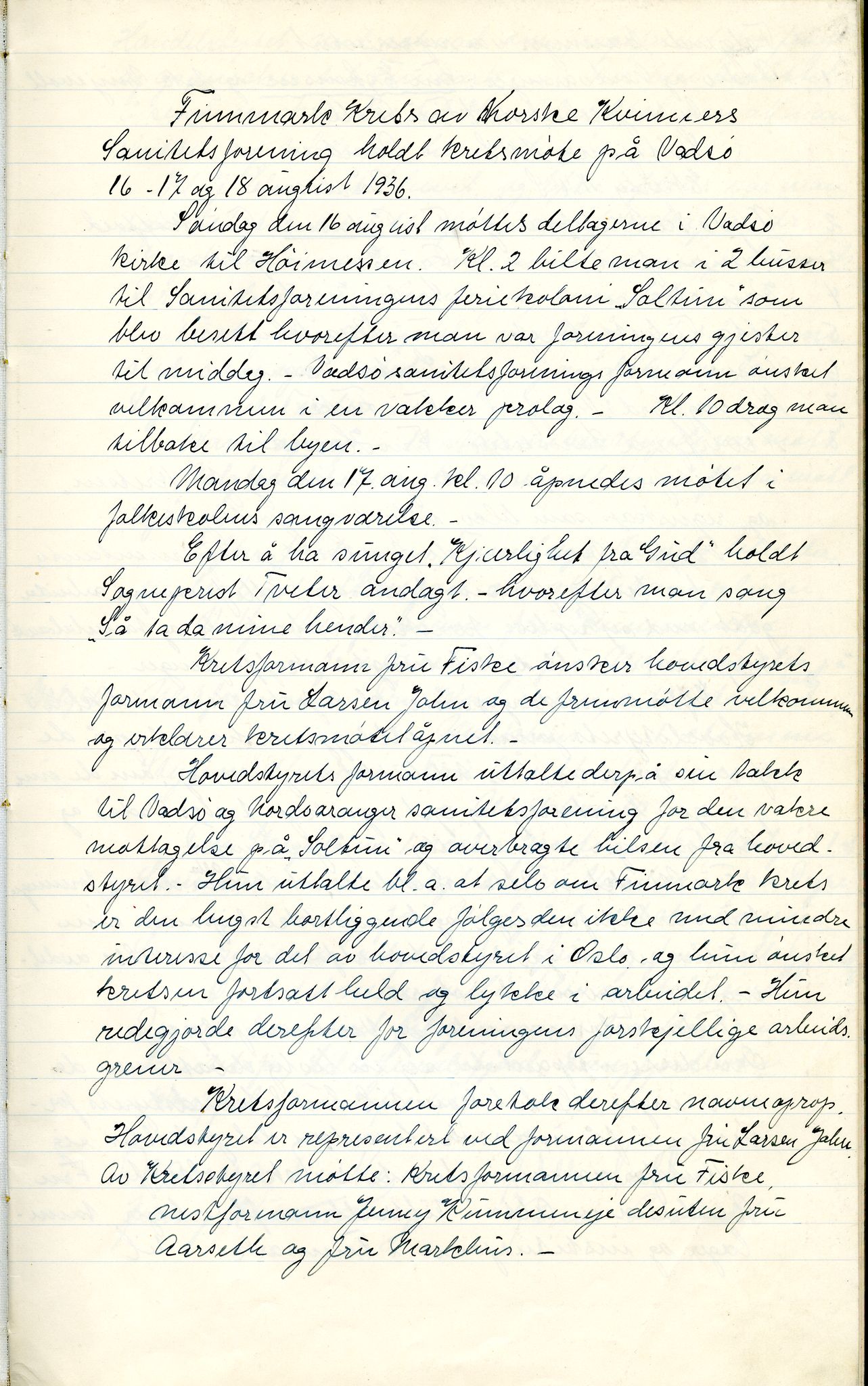 Norske Kvinners Sanitetsforening Finnmark , FMFB/A-1006/A/Aa/L0001: Forhandlingsprotokoll, 1935-1947, p. 61