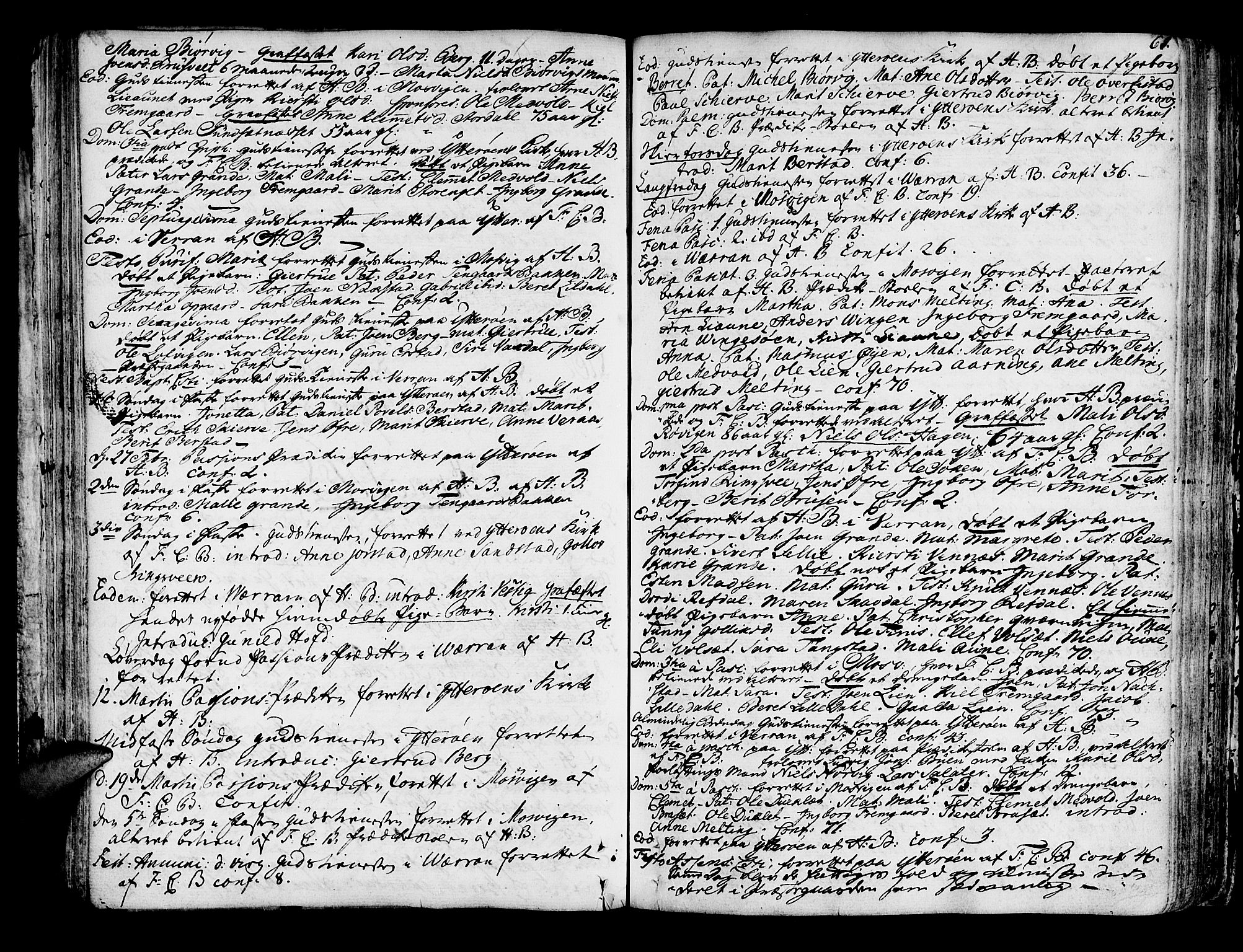 Ministerialprotokoller, klokkerbøker og fødselsregistre - Nord-Trøndelag, SAT/A-1458/722/L0216: Parish register (official) no. 722A03, 1756-1816, p. 61