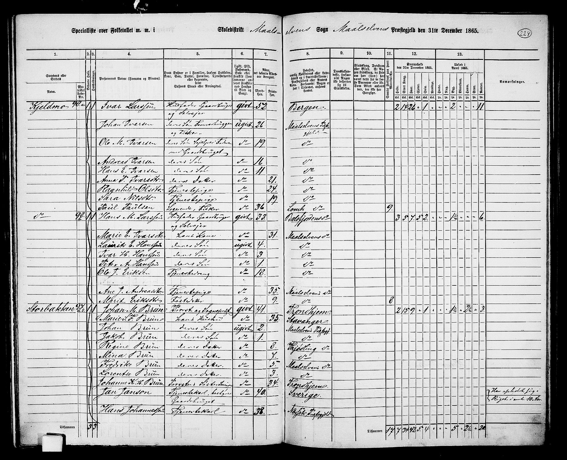 RA, 1865 census for Målselv, 1865, p. 52