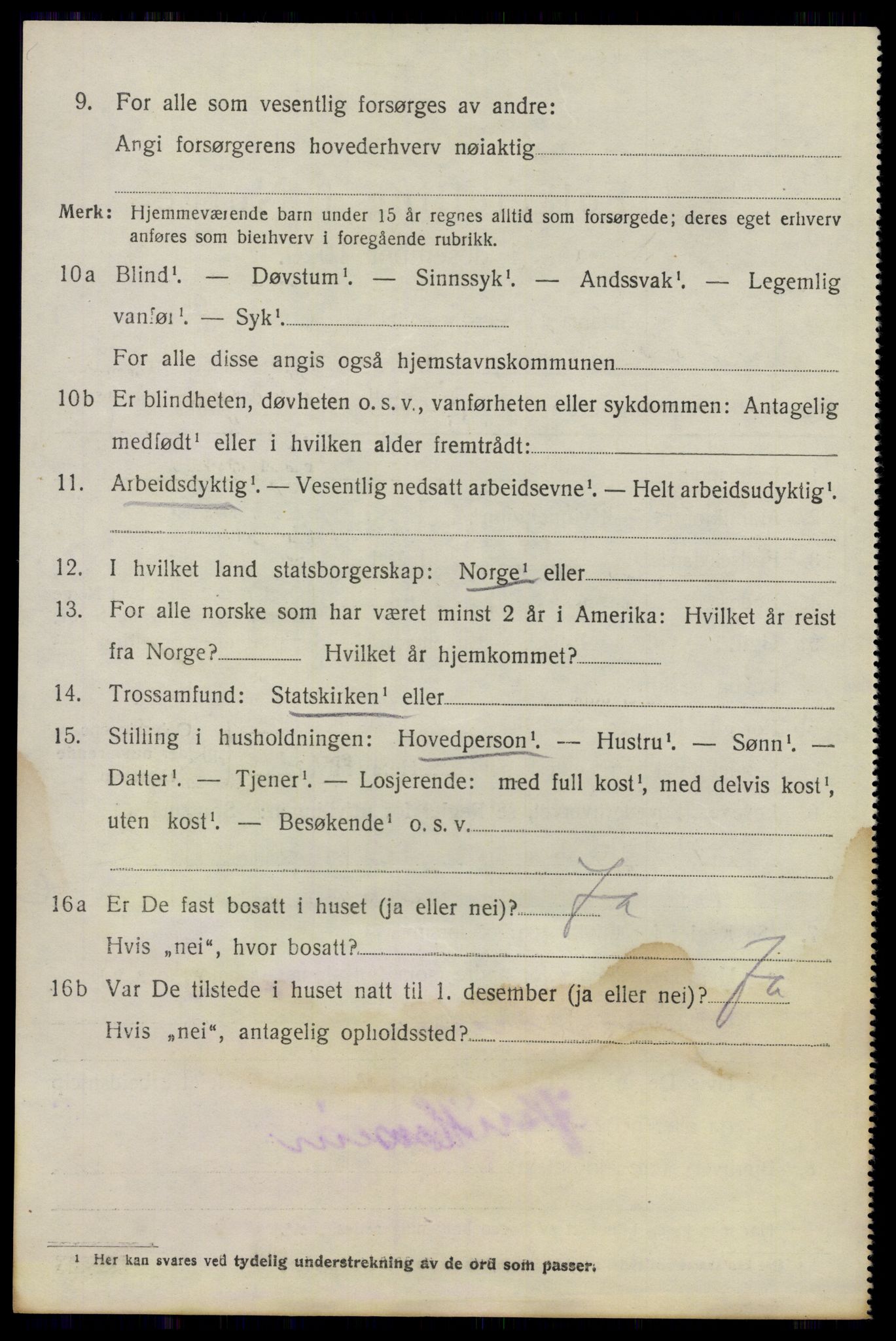 SAO, 1920 census for Lillestrøm, 1920, p. 7195