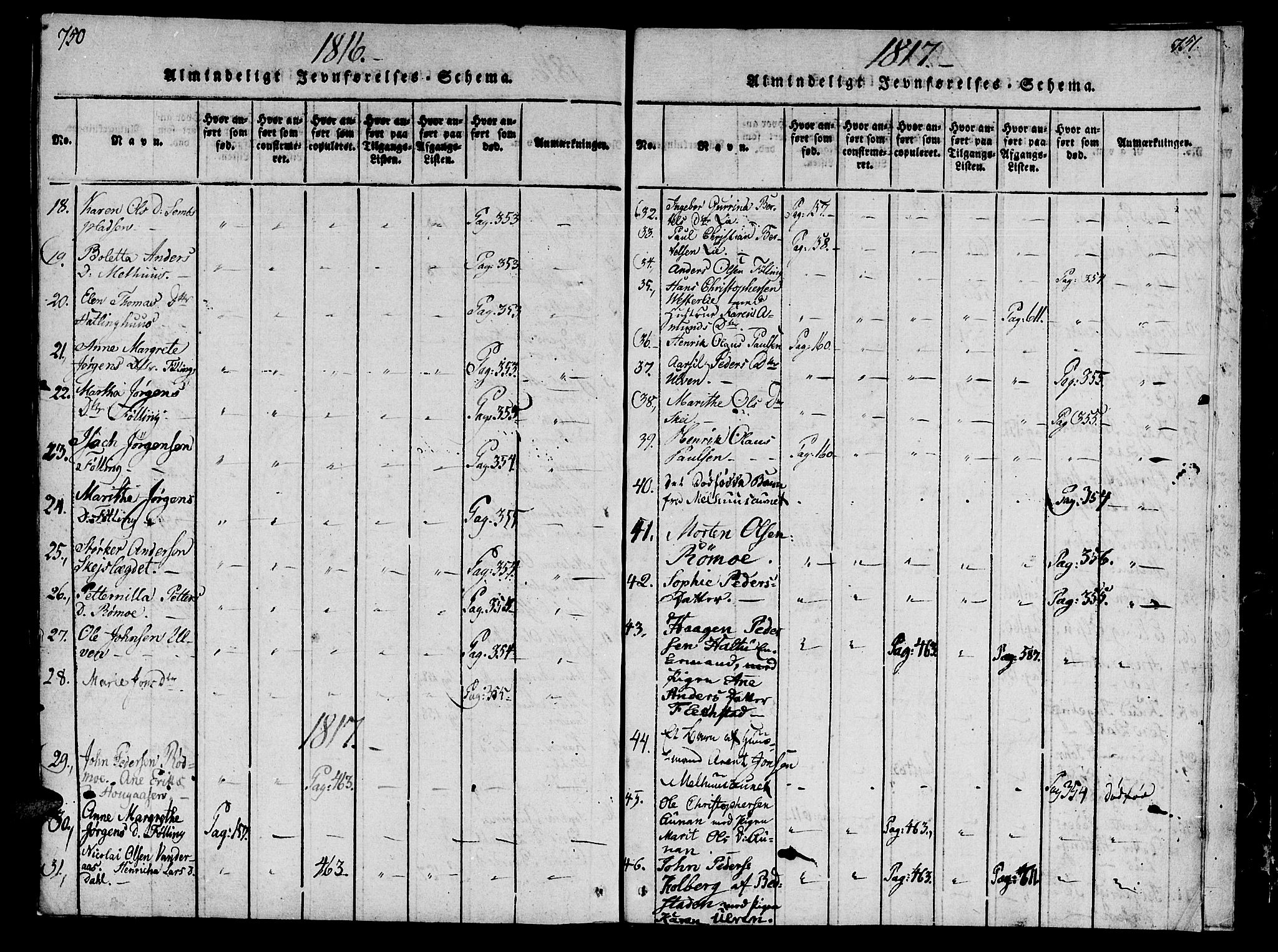 Ministerialprotokoller, klokkerbøker og fødselsregistre - Nord-Trøndelag, SAT/A-1458/746/L0441: Parish register (official) no. 746A03 /4, 1816-1827, p. 750-751