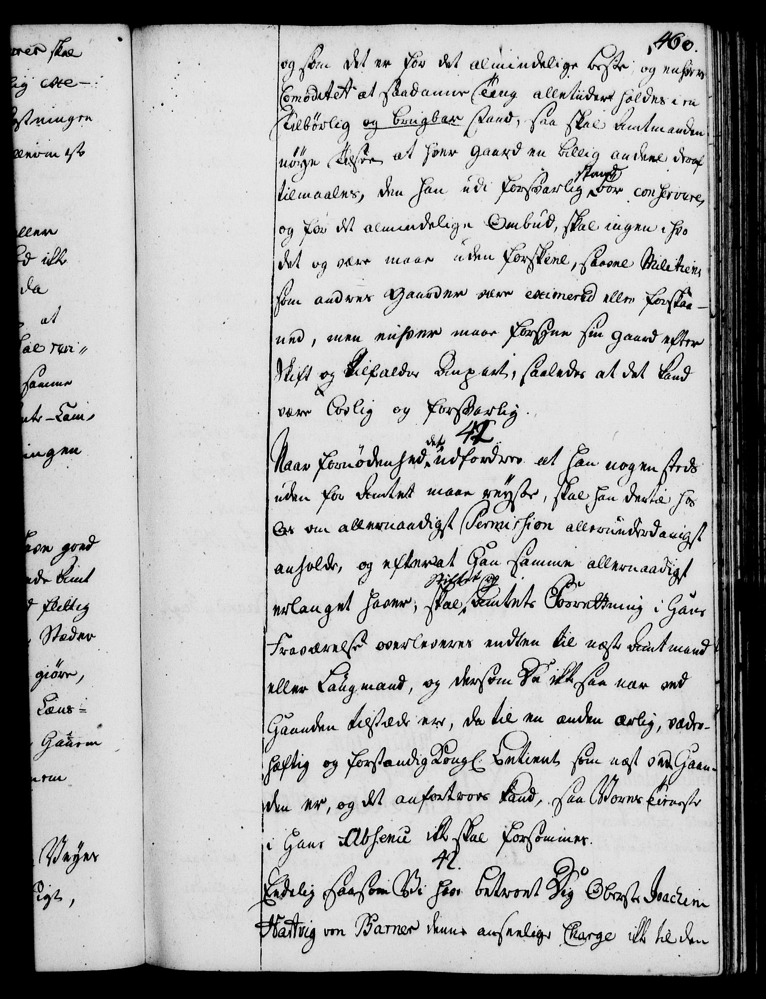 Rentekammeret, Kammerkanselliet, RA/EA-3111/G/Gg/Ggi/L0002: Norsk instruksjonsprotokoll med register (merket RK 53.35), 1729-1751, p. 460