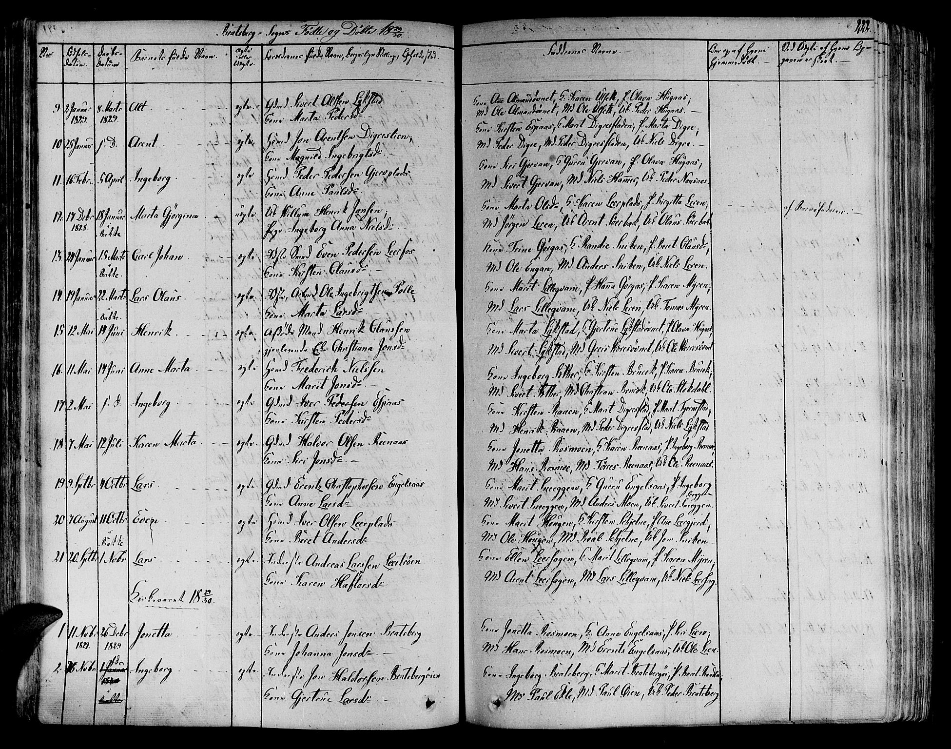 Ministerialprotokoller, klokkerbøker og fødselsregistre - Sør-Trøndelag, SAT/A-1456/606/L0289: Parish register (official) no. 606A04 /4, 1826-1840, p. 222