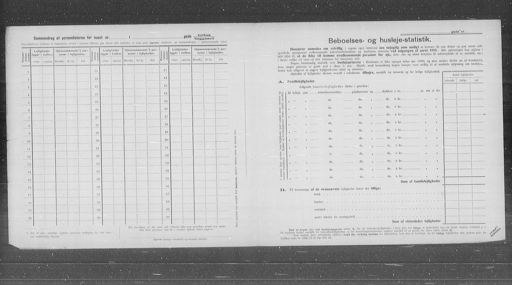 OBA, Municipal Census 1905 for Kristiania, 1905, p. 55652