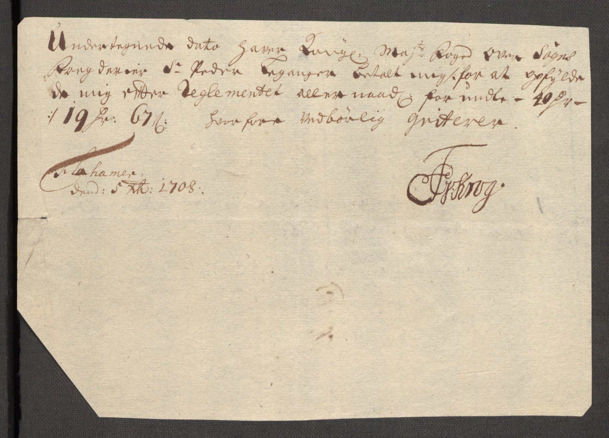 Rentekammeret inntil 1814, Reviderte regnskaper, Fogderegnskap, RA/EA-4092/R52/L3315: Fogderegnskap Sogn, 1708, p. 149